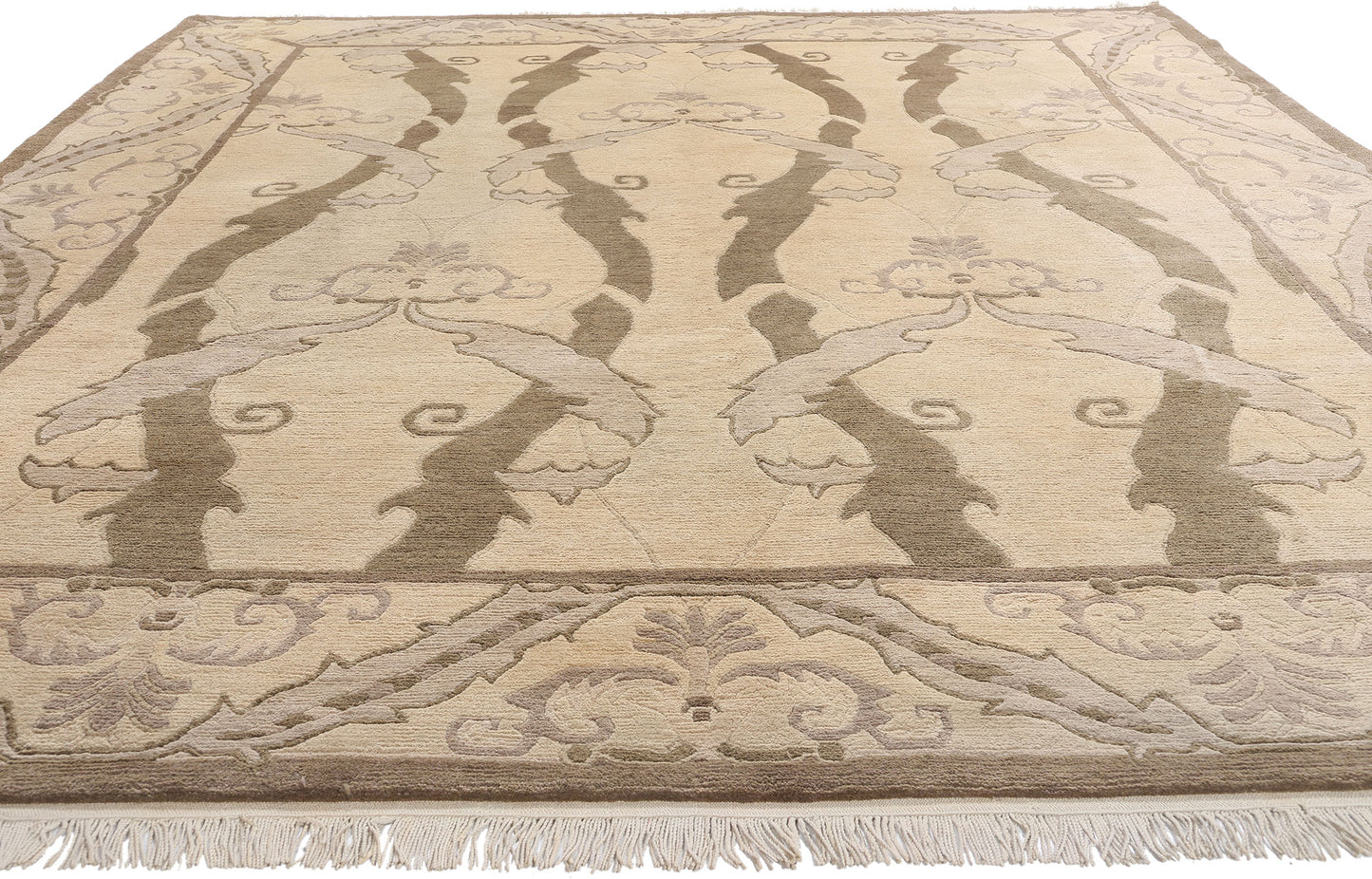 9 x 12 Vintage Earth-Tone Tibetan Rug 79182