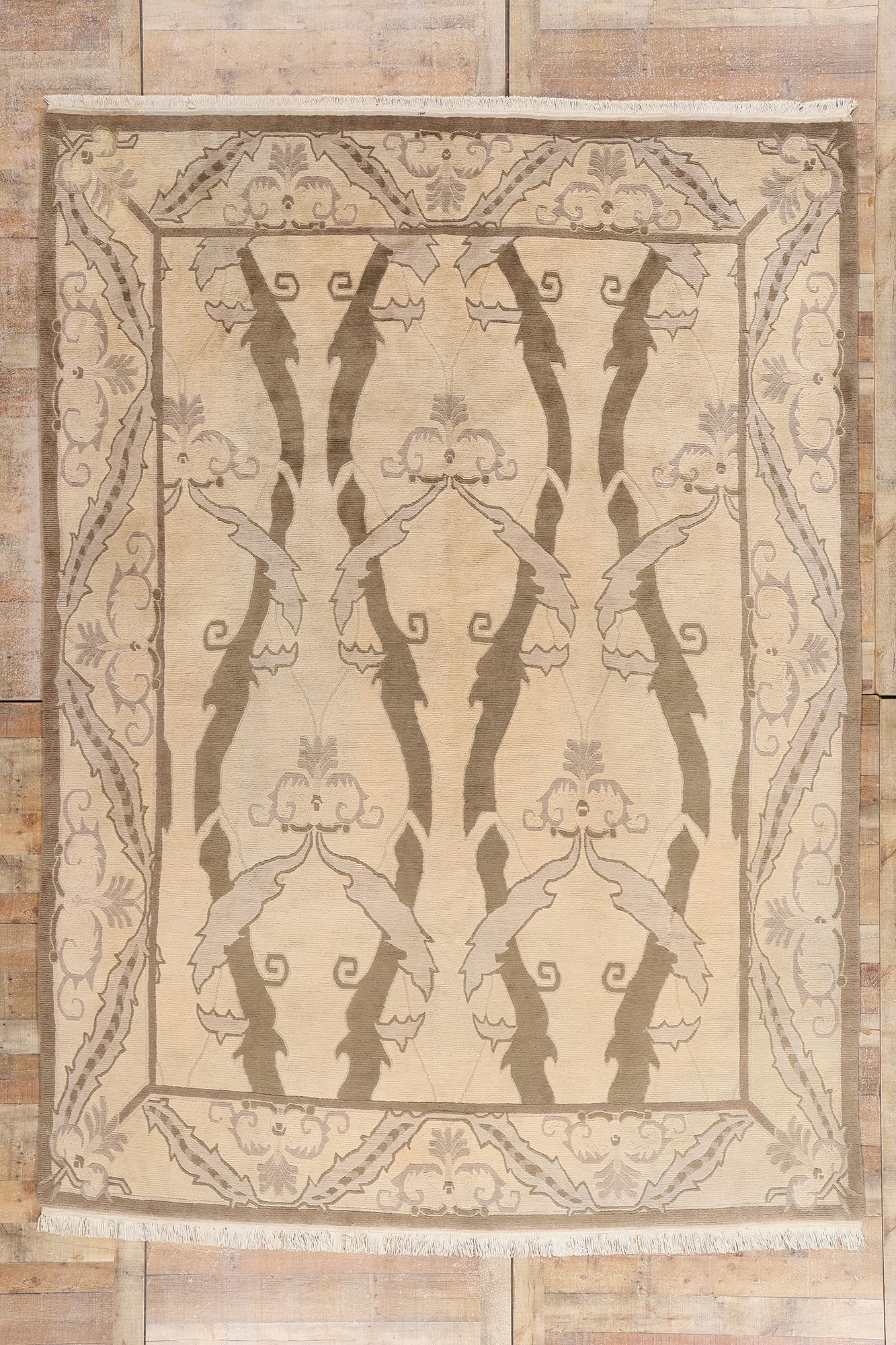 9 x 12 Vintage Earth-Tone Tibetan Rug 79182
