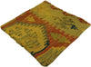 1 x 1 - Yellow Vintage Turkish Pillow Rug - 53633