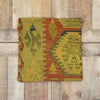 1 x 1 - Yellow Vintage Turkish Pillow Rug - 53633