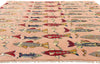 8 x 10 Vintage Turkish Sivas Fish Rug 79212