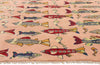 8 x 10 Vintage Turkish Sivas Fish Rug 79212