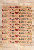 8 x 10 Vintage Turkish Sivas Fish Rug 79212