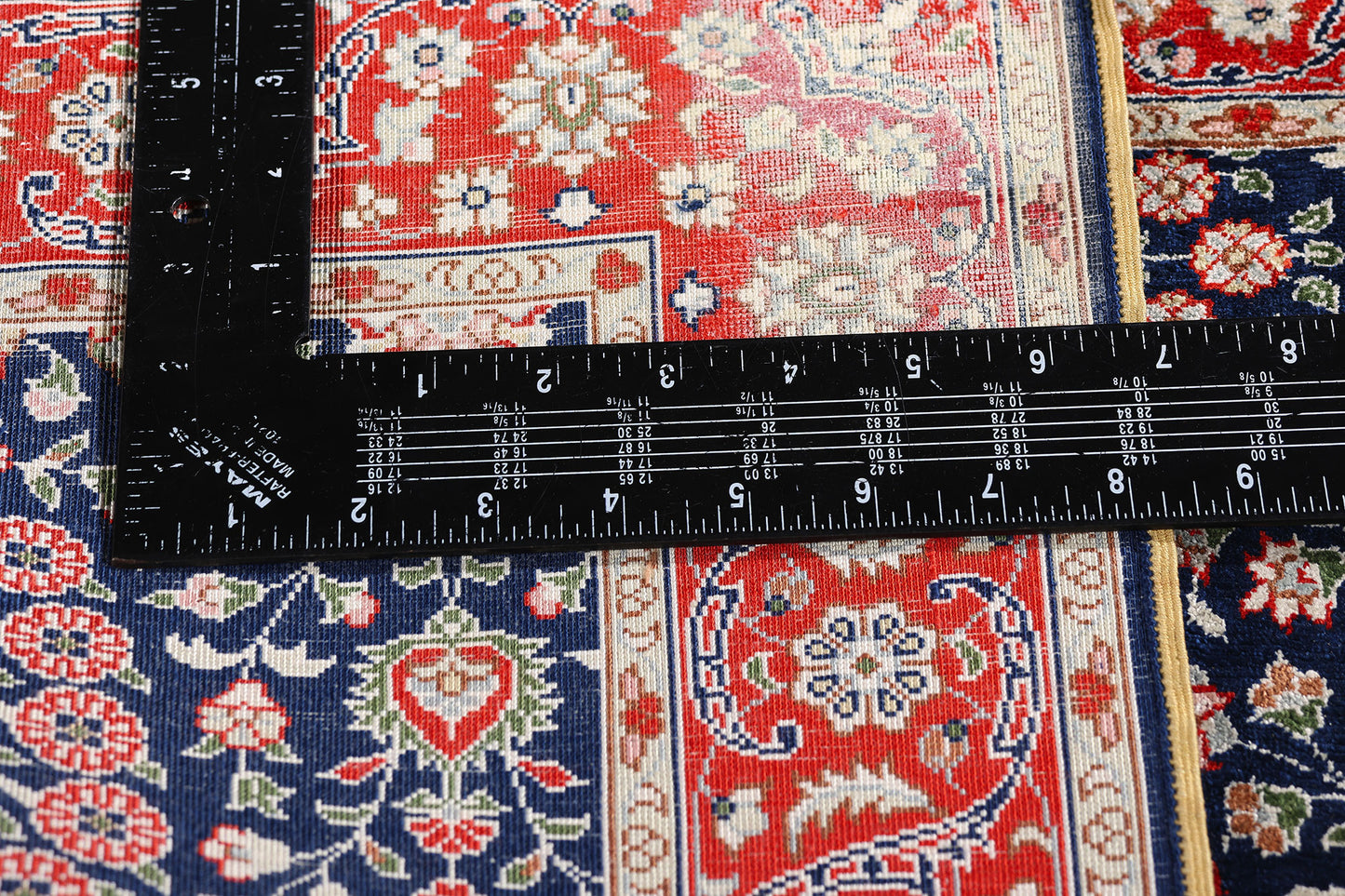 2 x 3 Navy Blue Vintage Turkish Silk Hereke Rug 79293