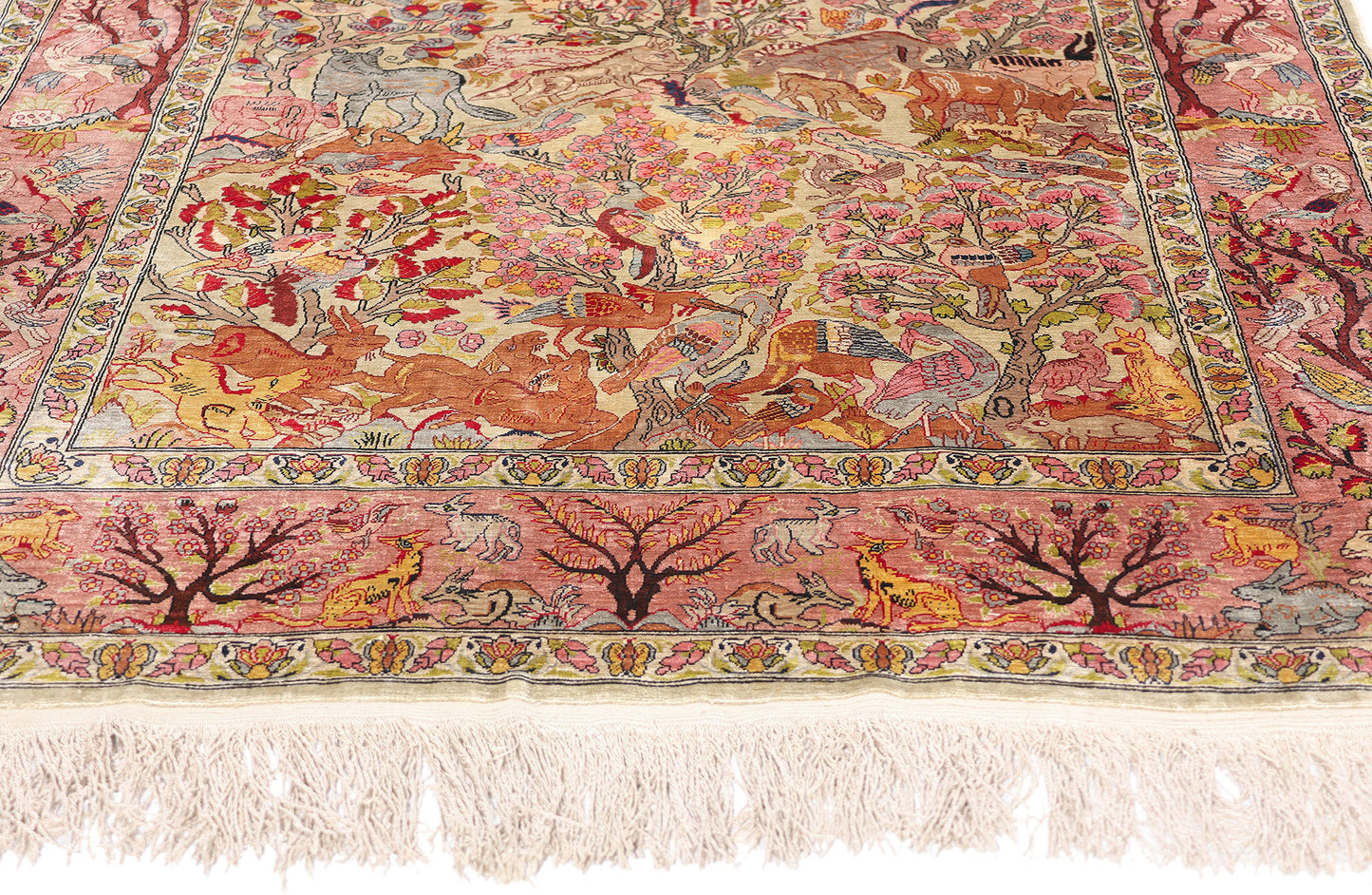 3 x 5 Vintage Turkish Silk Hereke Rug 79160