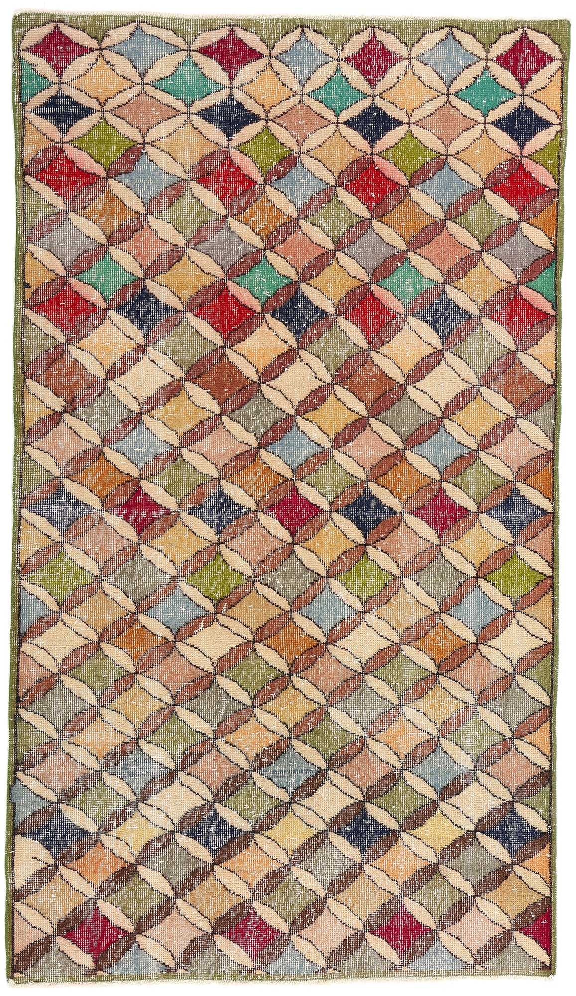 4 x 7 Zeki Muren Vintage Turkish Sivas Rug 53325