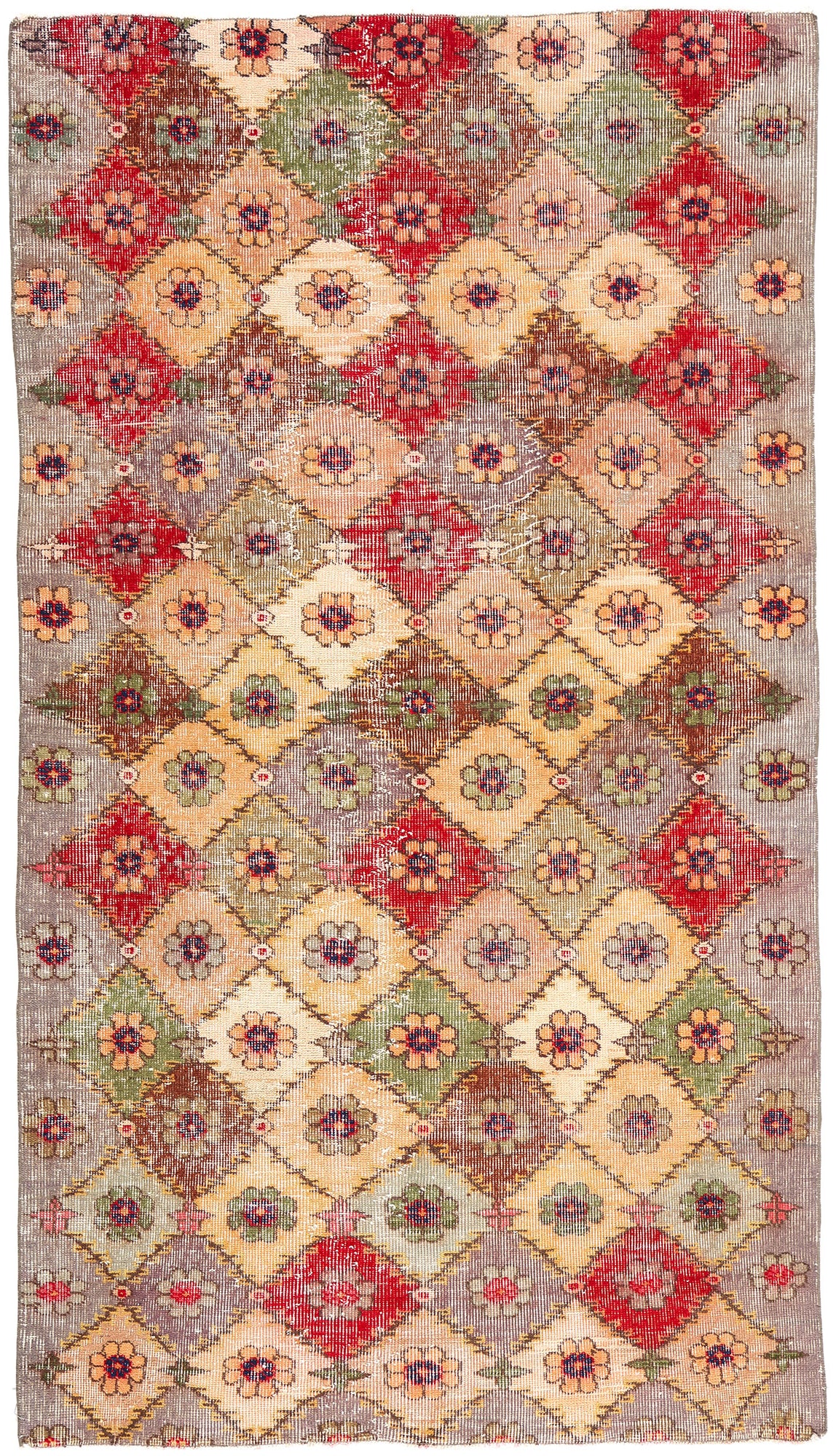 4 x 7 Zeki Muren Vintage Turkish Sivas Rug 53332