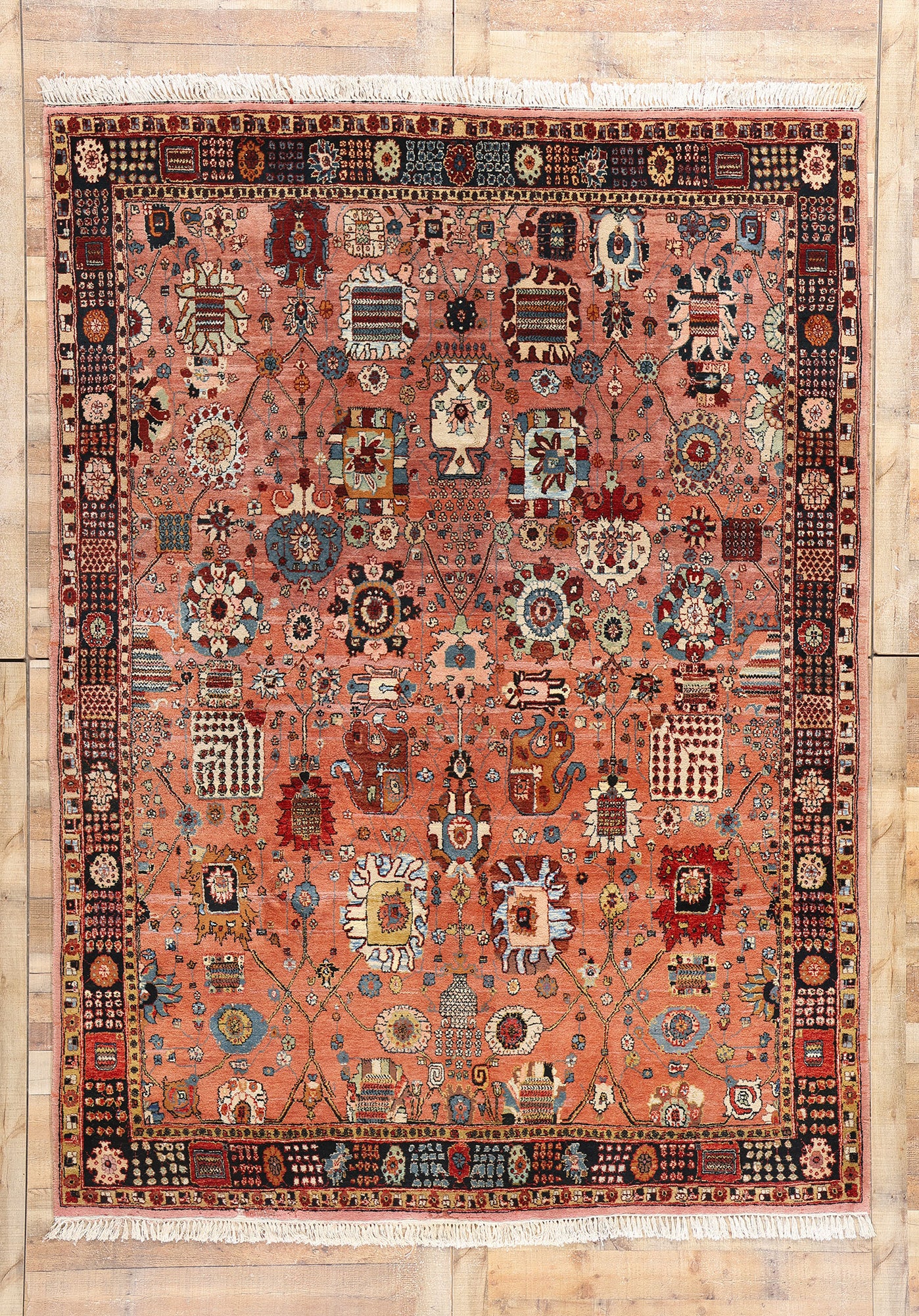 8 x 11 Vintage Persian Tabriz Rug 79087