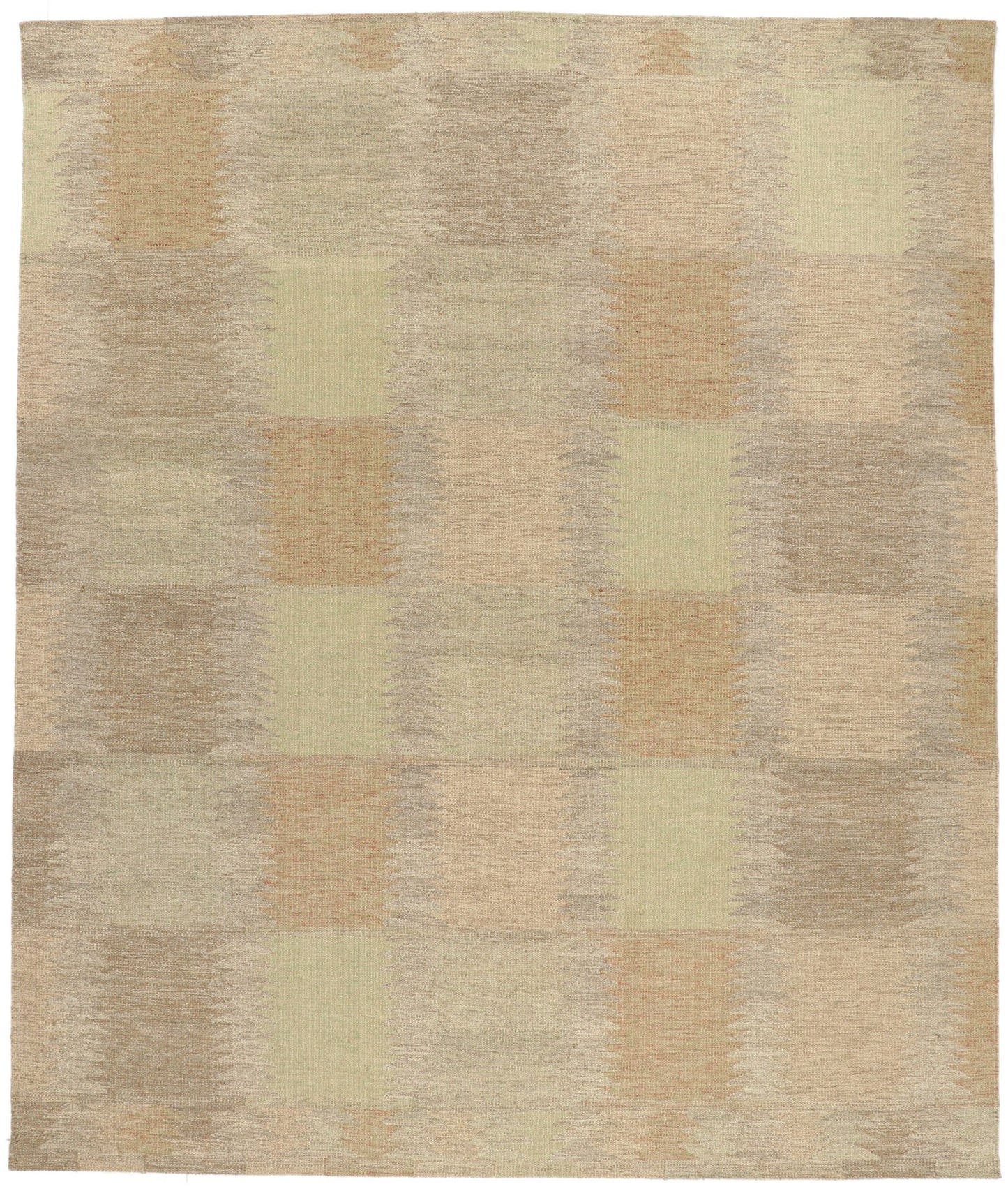 10 x 11 Earth-Tone Swedish Inspired Kilim Rug 30930