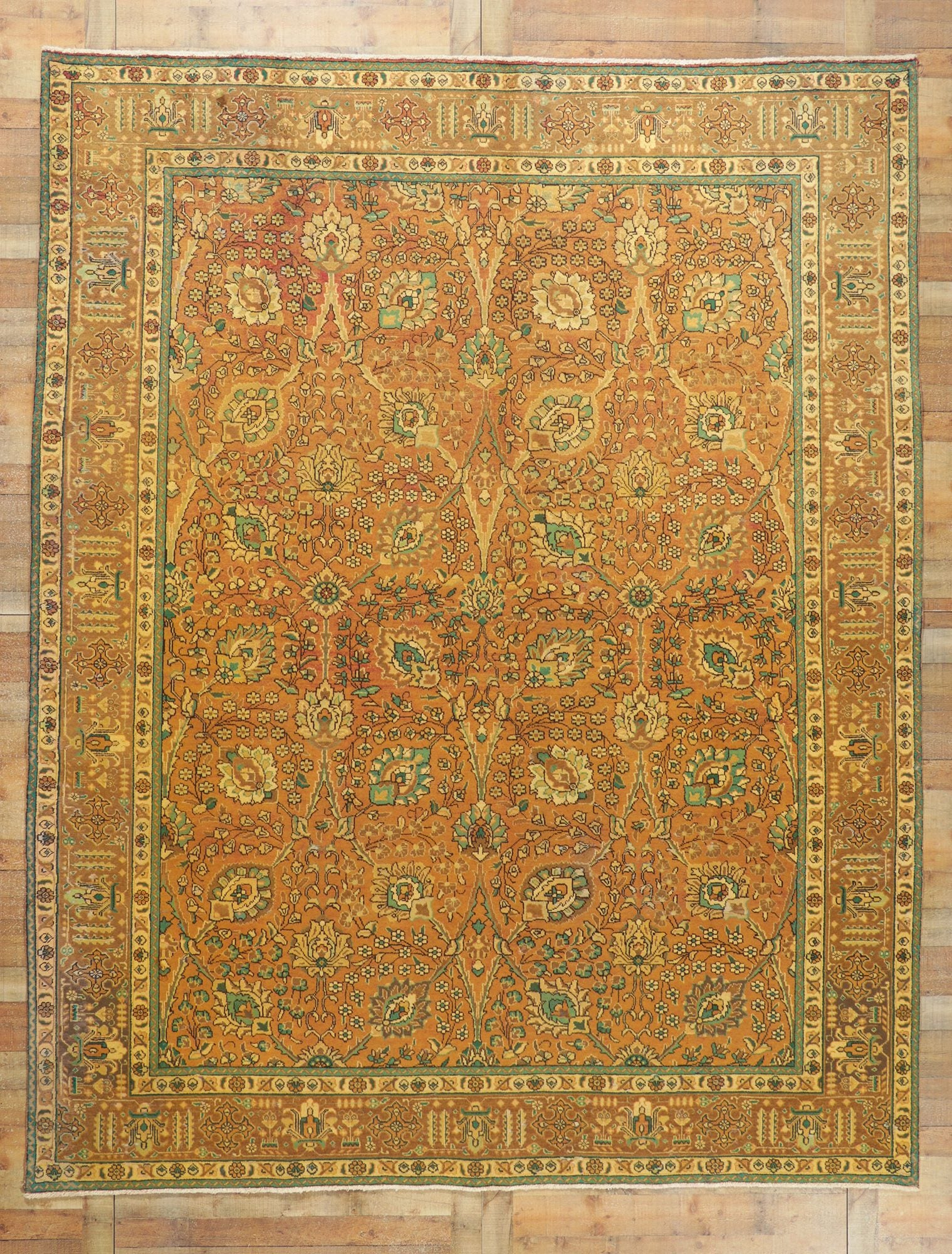 10 x 12 Vintage Persian Tabriz Rug 76312
