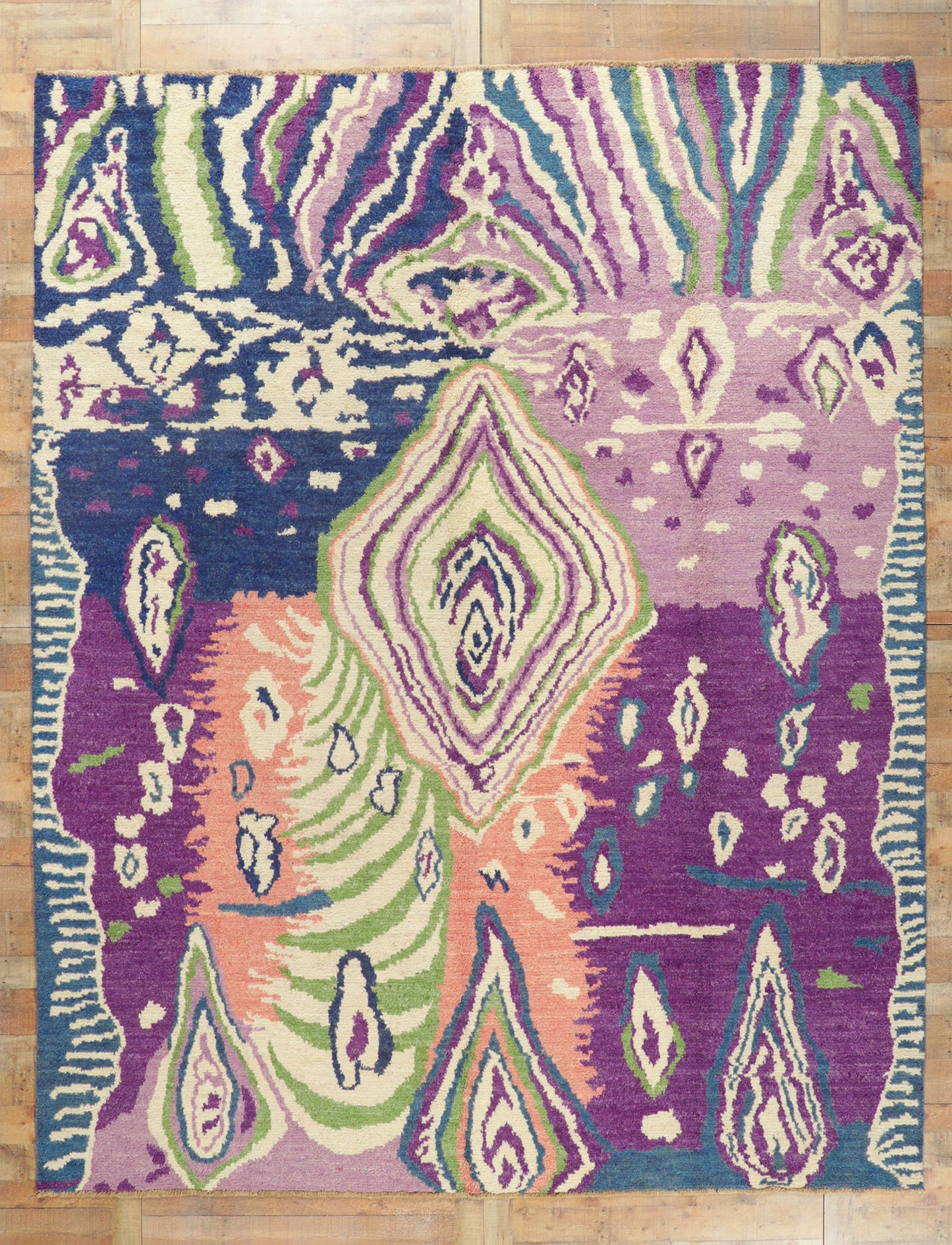 10 x 13 Colorful Moroccan Area Rug 80350