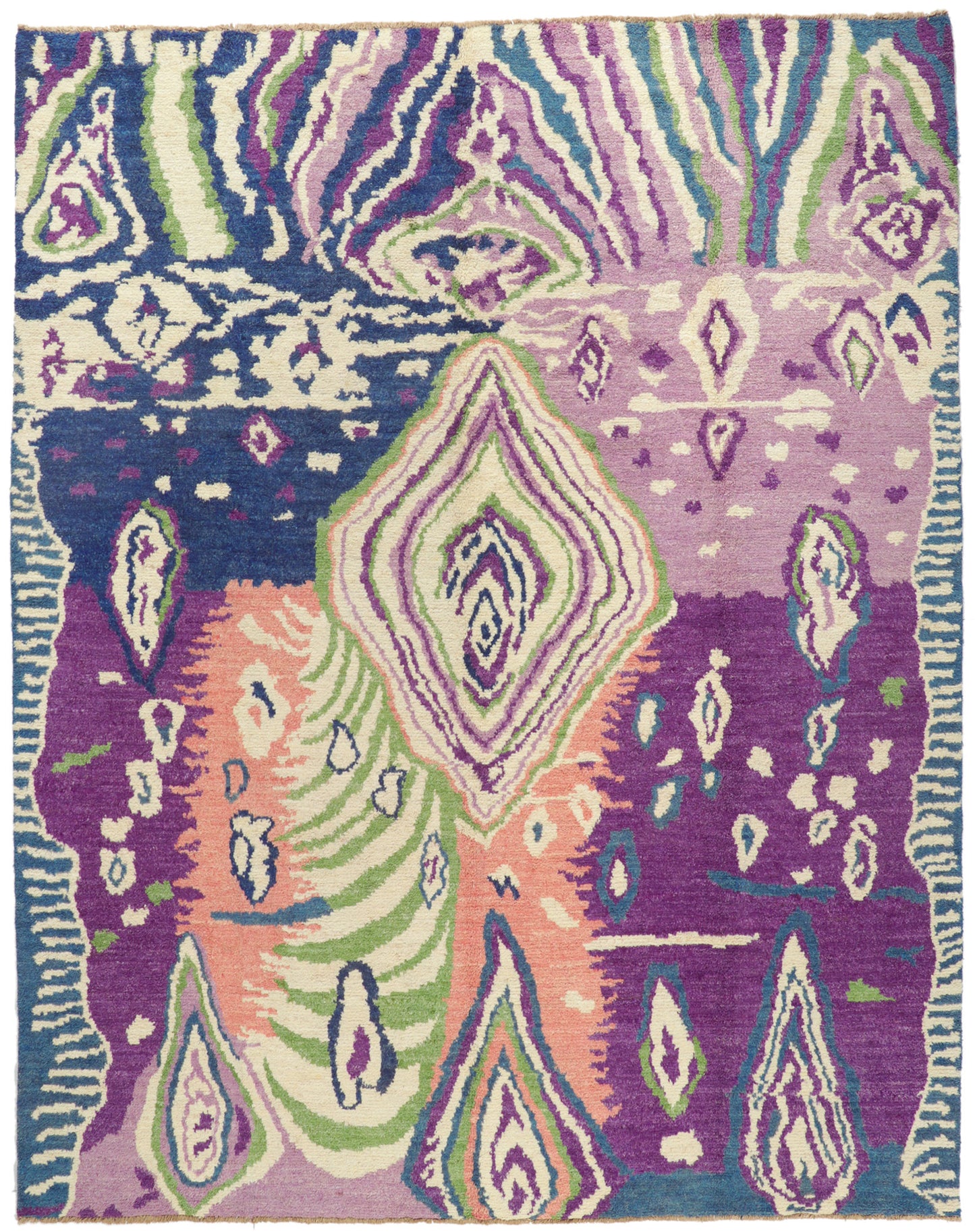 10 x 13 Colorful Moroccan Area Rug 80350