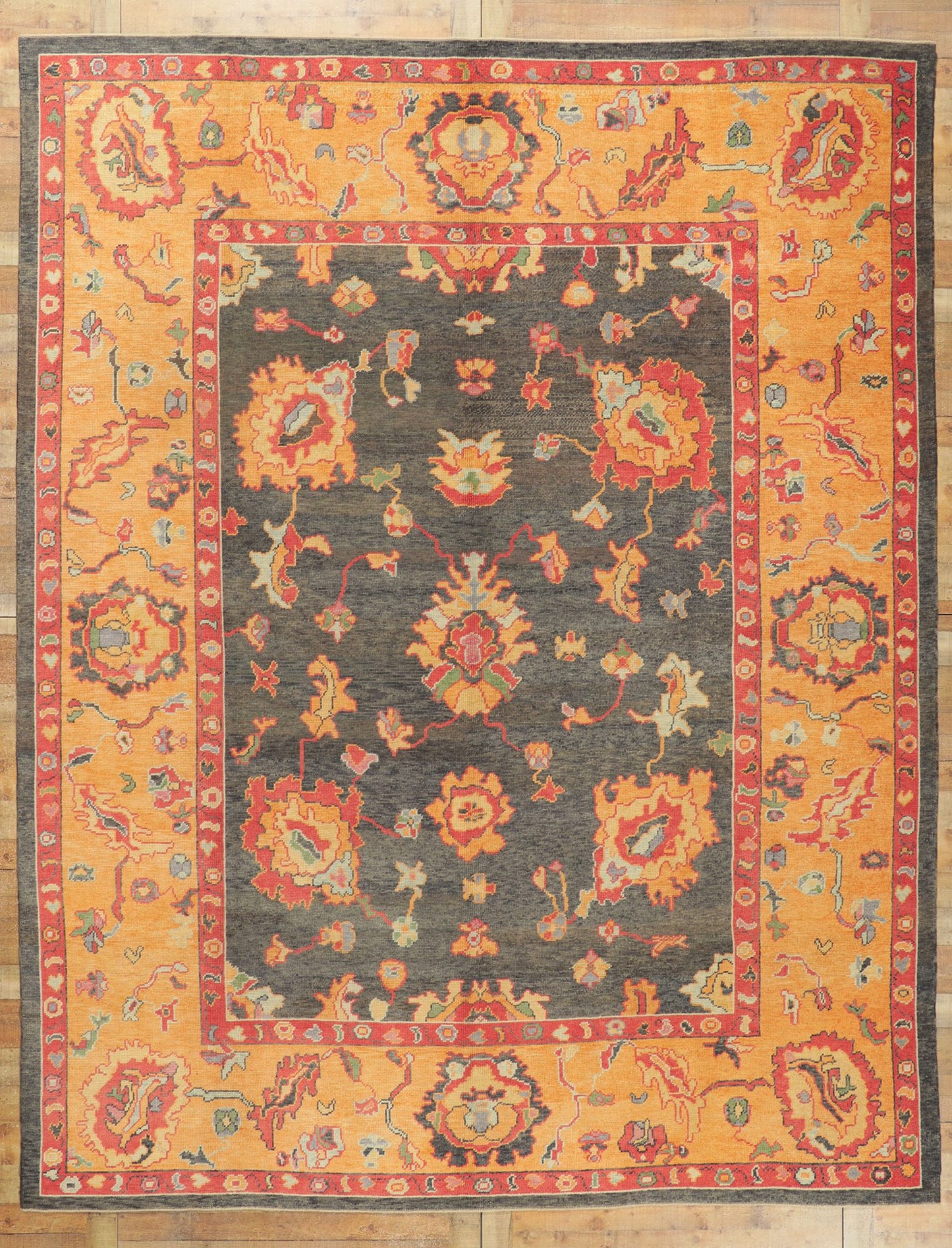 10 x 13 Colorful Turkish Oushak Rug 52430