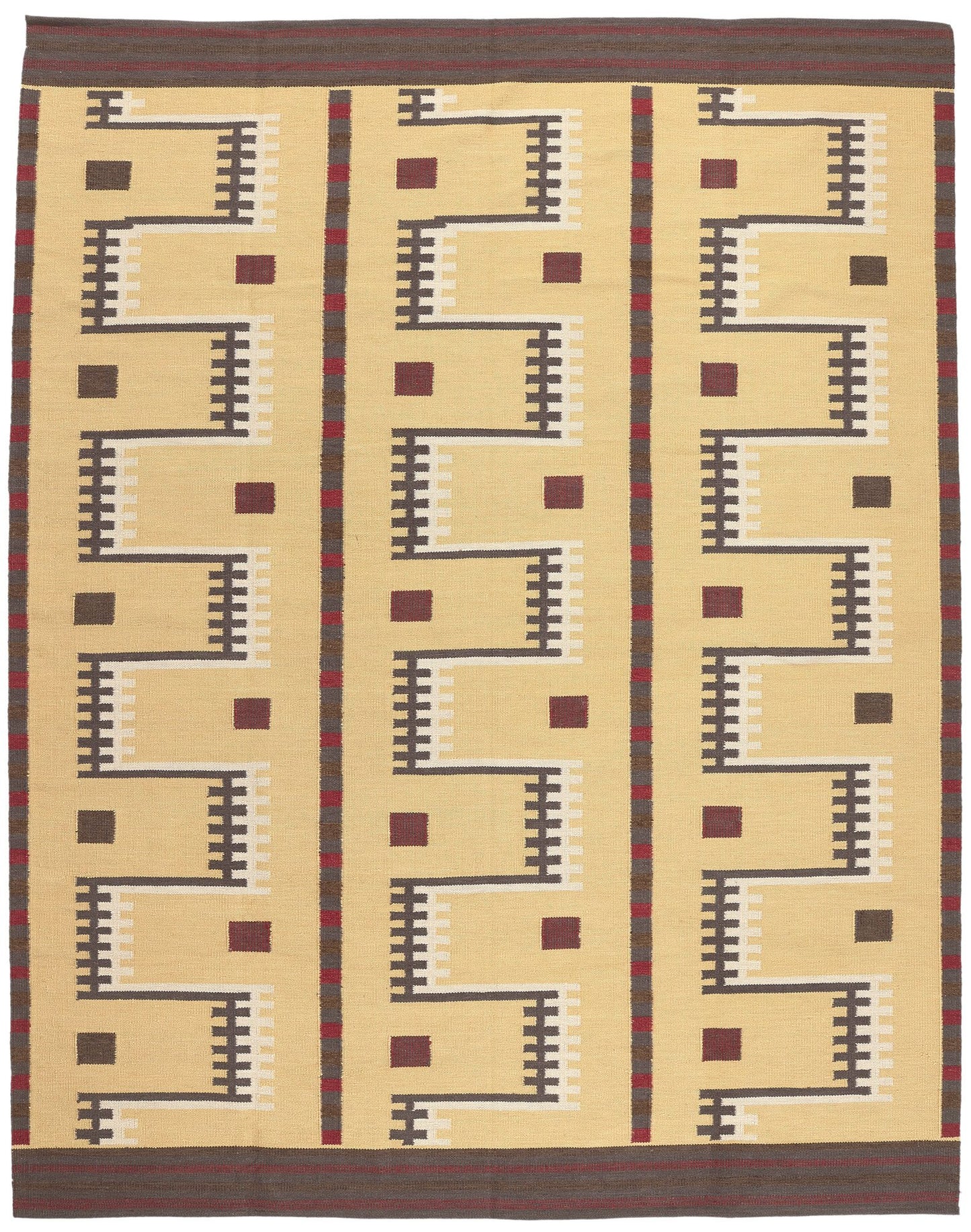 10 x 13 Scandinavian Modern Swedish Inspired Kilim Rug 30962