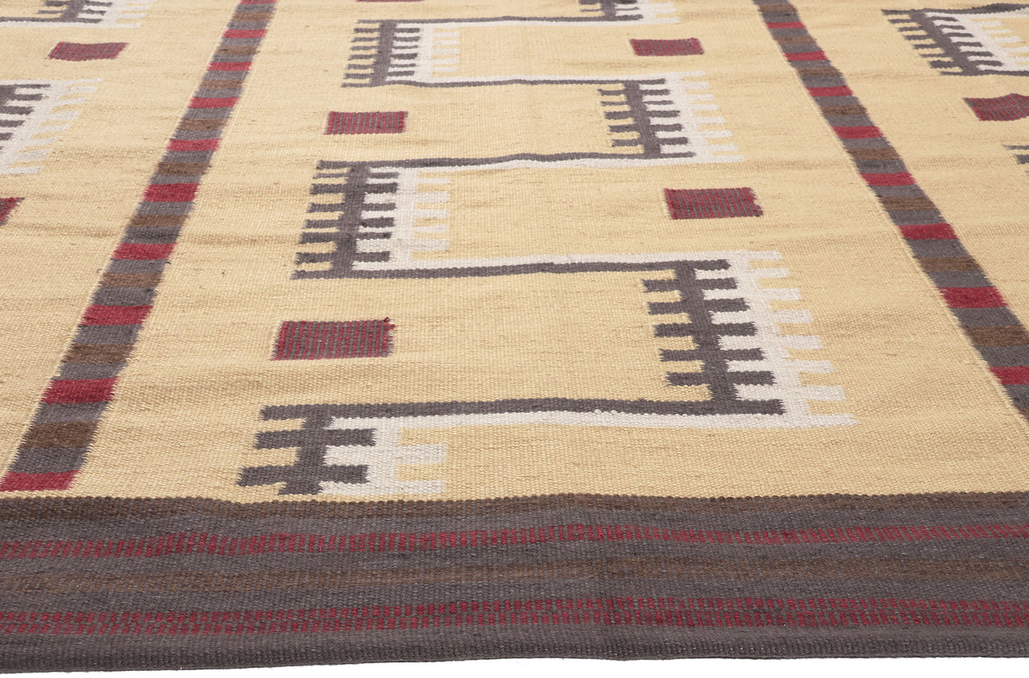 10 x 13 Scandinavian Modern Swedish Inspired Kilim Rug 30962