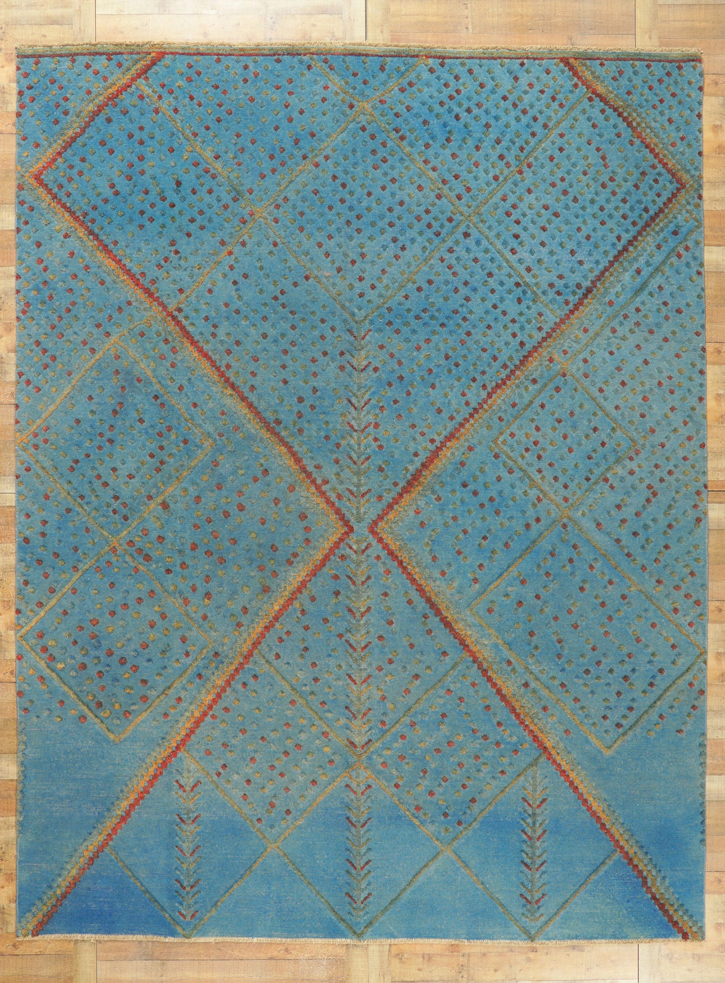 10 x 13 Overdyed High-Low Rug 80353