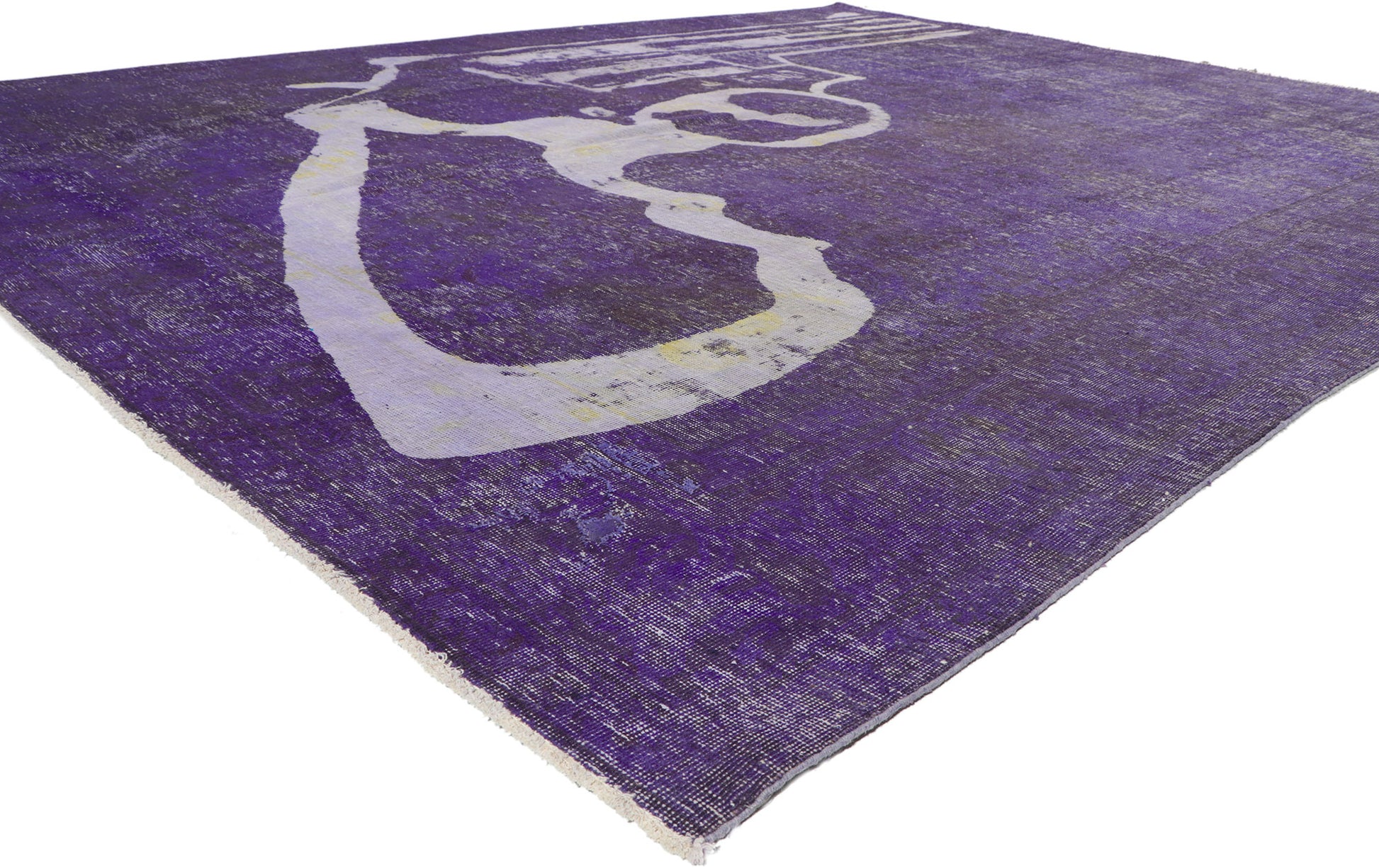 10 x 13 Vintage Overdyed Rug 80242