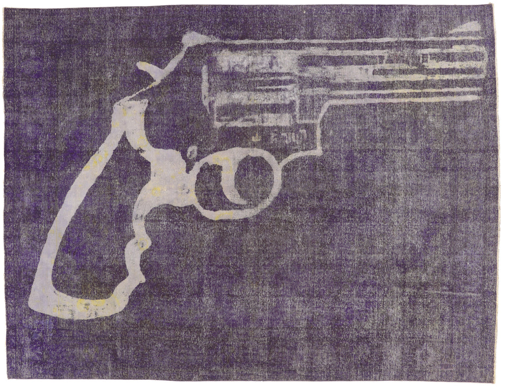 10 x 13 Vintage Overdyed Rug 80242