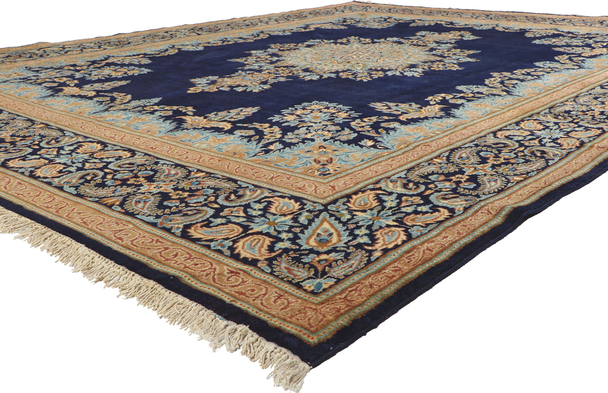 ���10 x 13 Vintage Persian Kerman Rug 78528