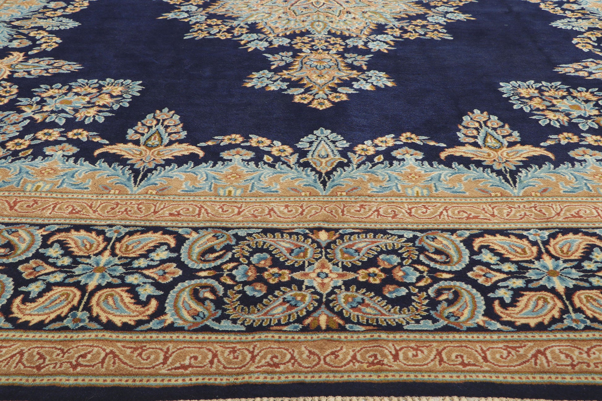 ���10 x 13 Vintage Persian Kerman Rug 78528