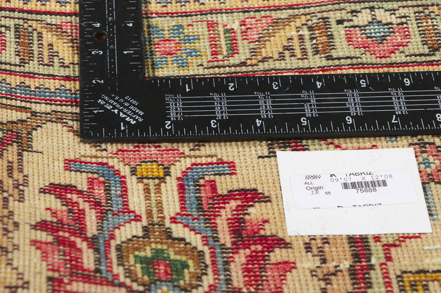 10 x 13 Vintage Persian Tabriz Rug 75888