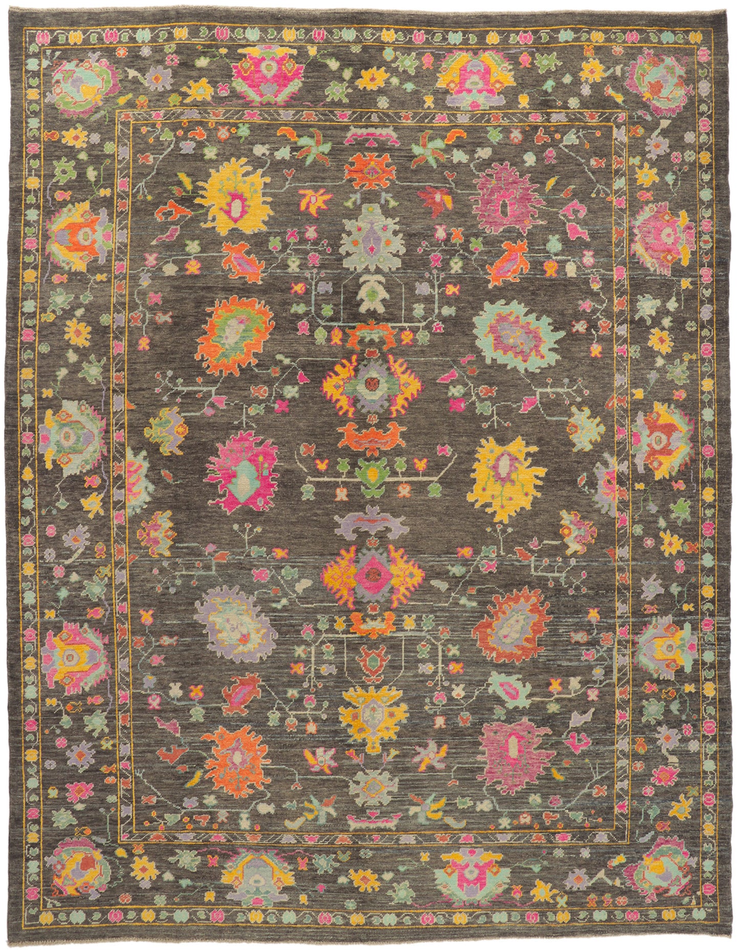 10 x 13 Colorful Turkish Oushak Rug 52218
