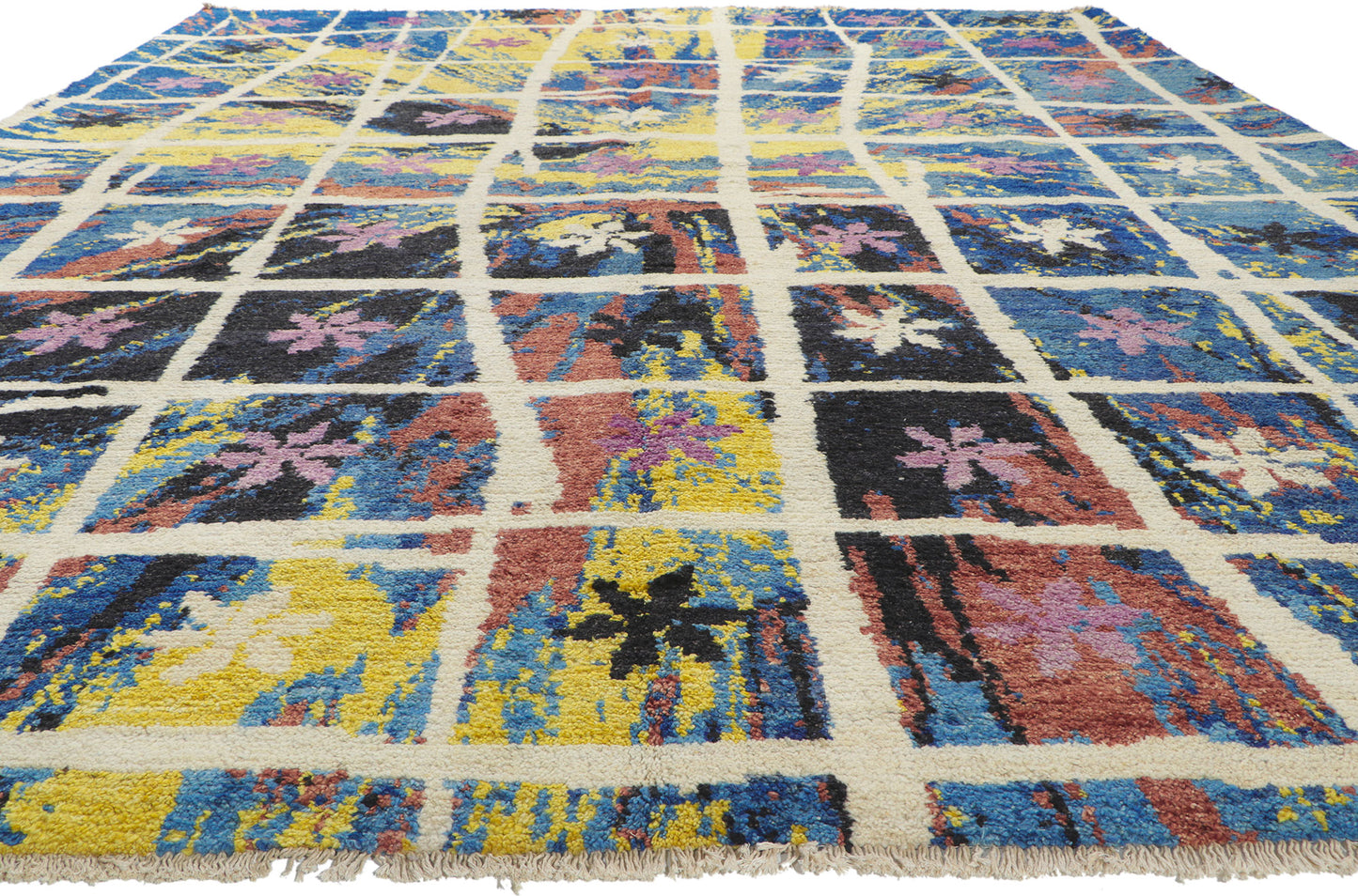 10 x 14 Abstract Moroccan Rug 80372