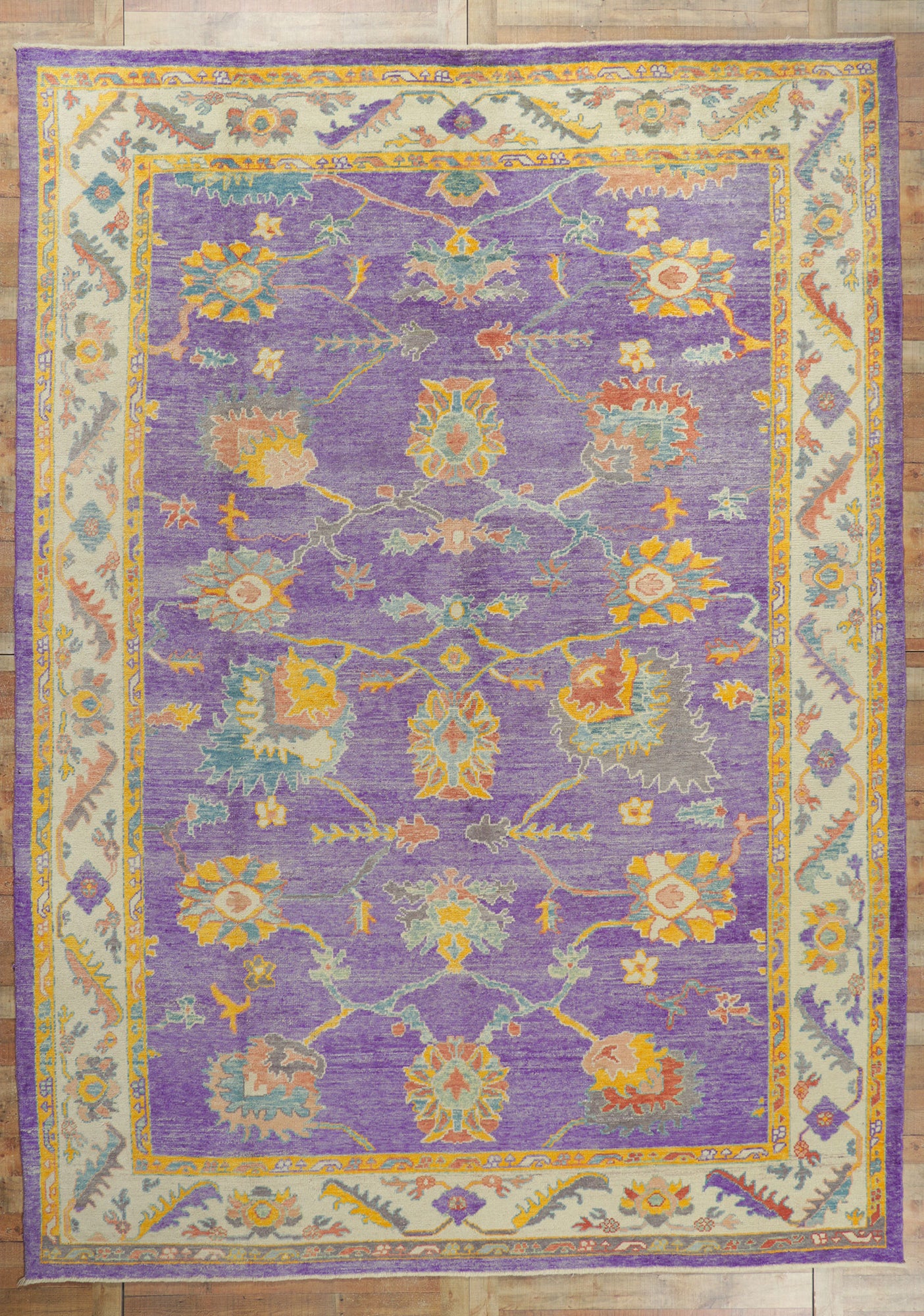 10 x 14 Colorful Turkish Oushak Rug 51887