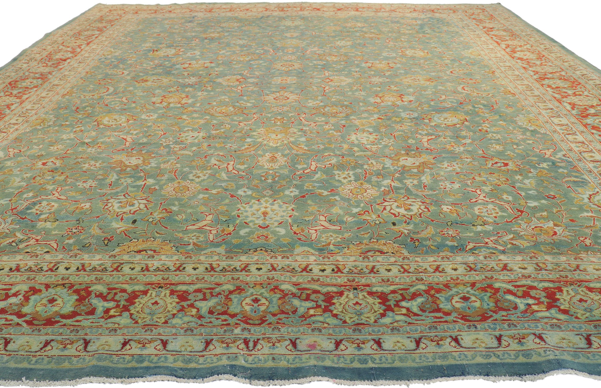 10 x 12 Antique Persian Tabriz Rug 61178