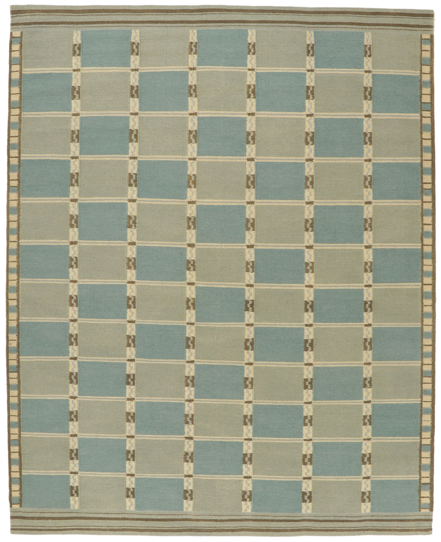 10 x 12 Scandinavian Modern Swedish Inspired Kilim Rug 30856