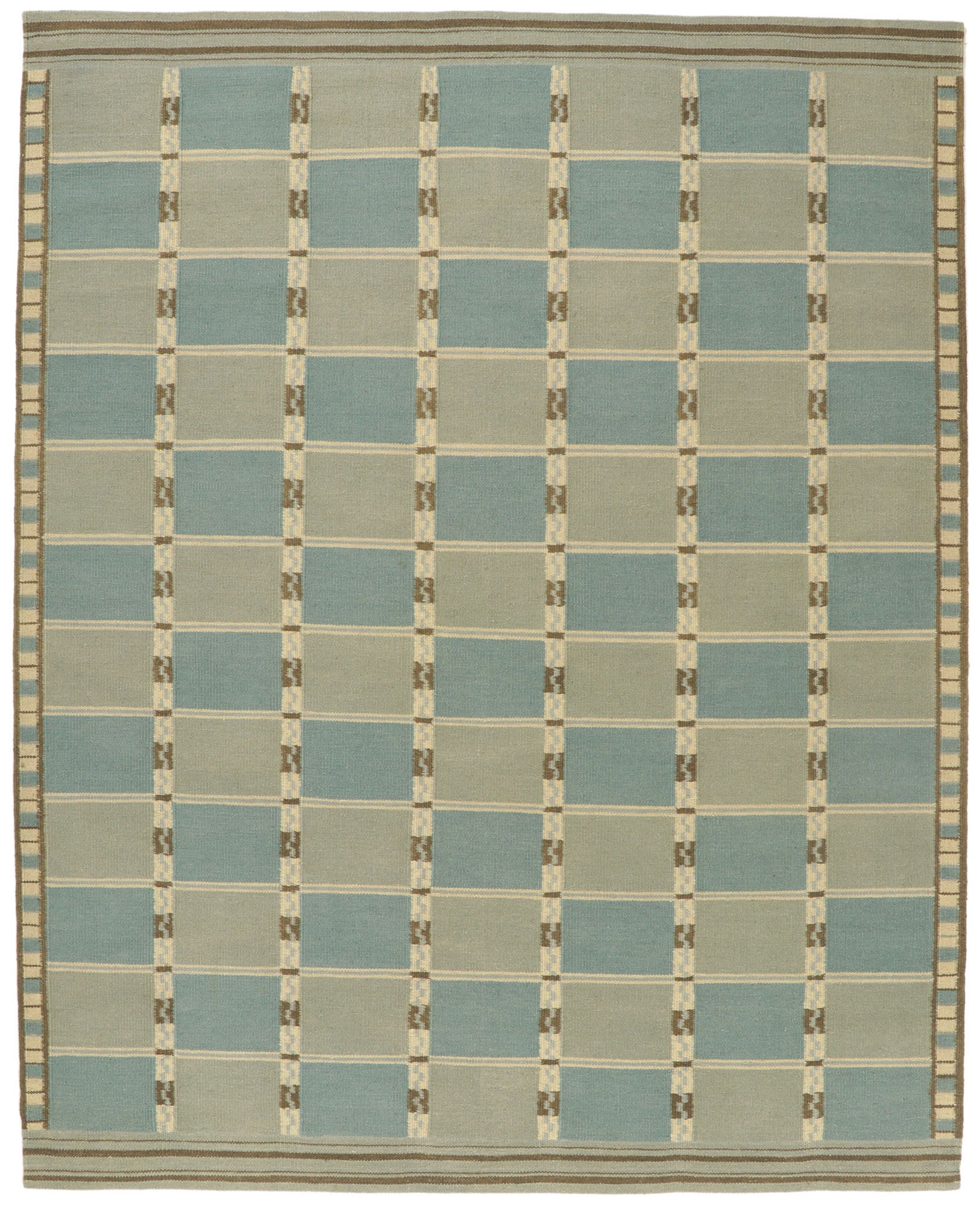 10 x 12 Scandinavian Modern Swedish Inspired Kilim Rug 30856