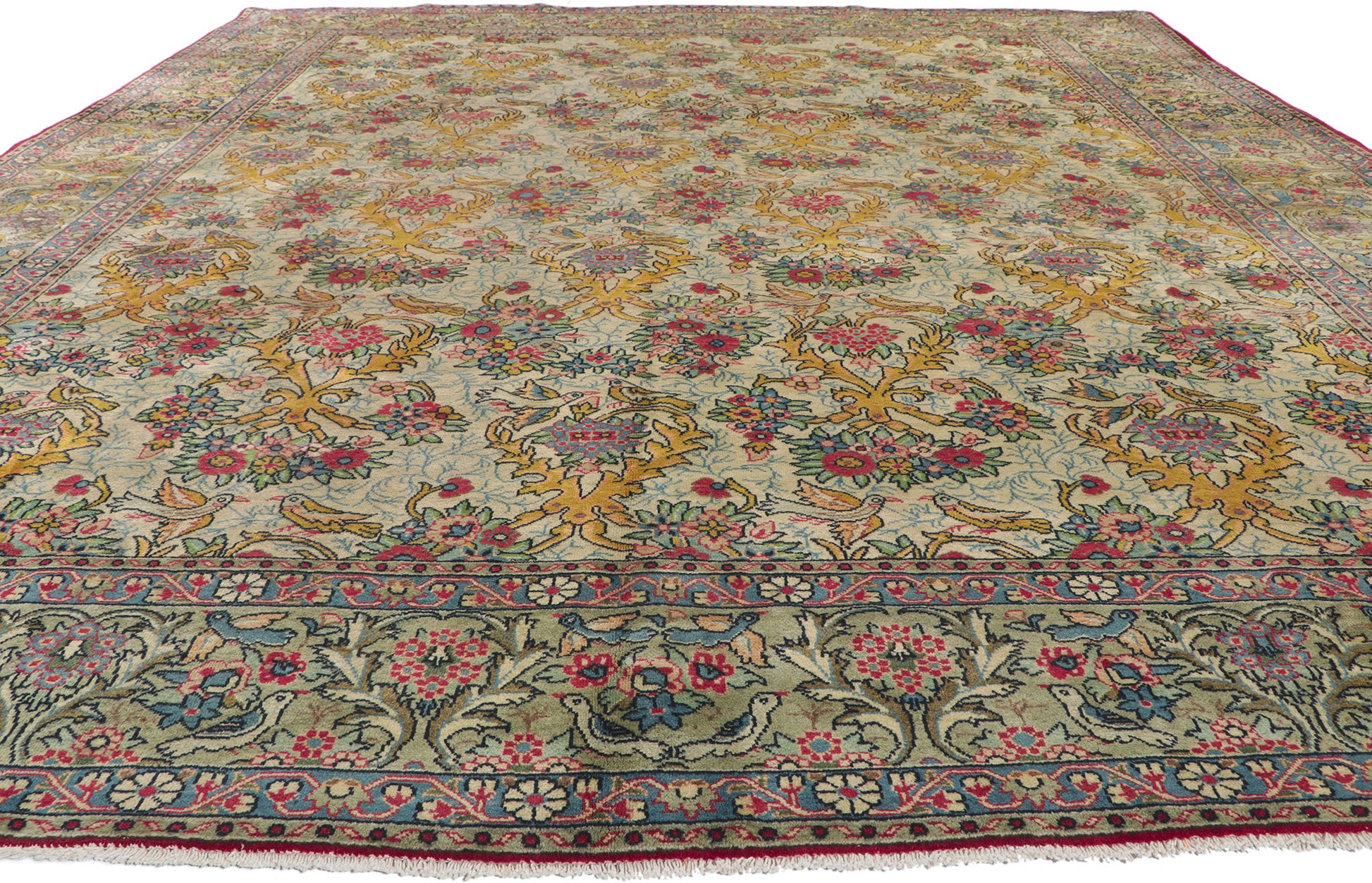 10 x 12 Vintage Persian Tabriz Rug 61126