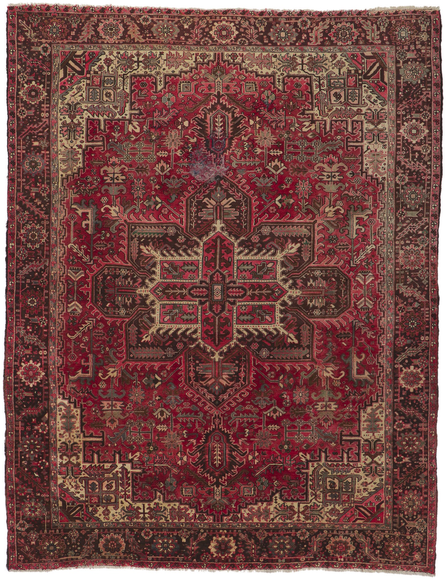 10 x 13 Vintage Persian Heriz Rug 78289