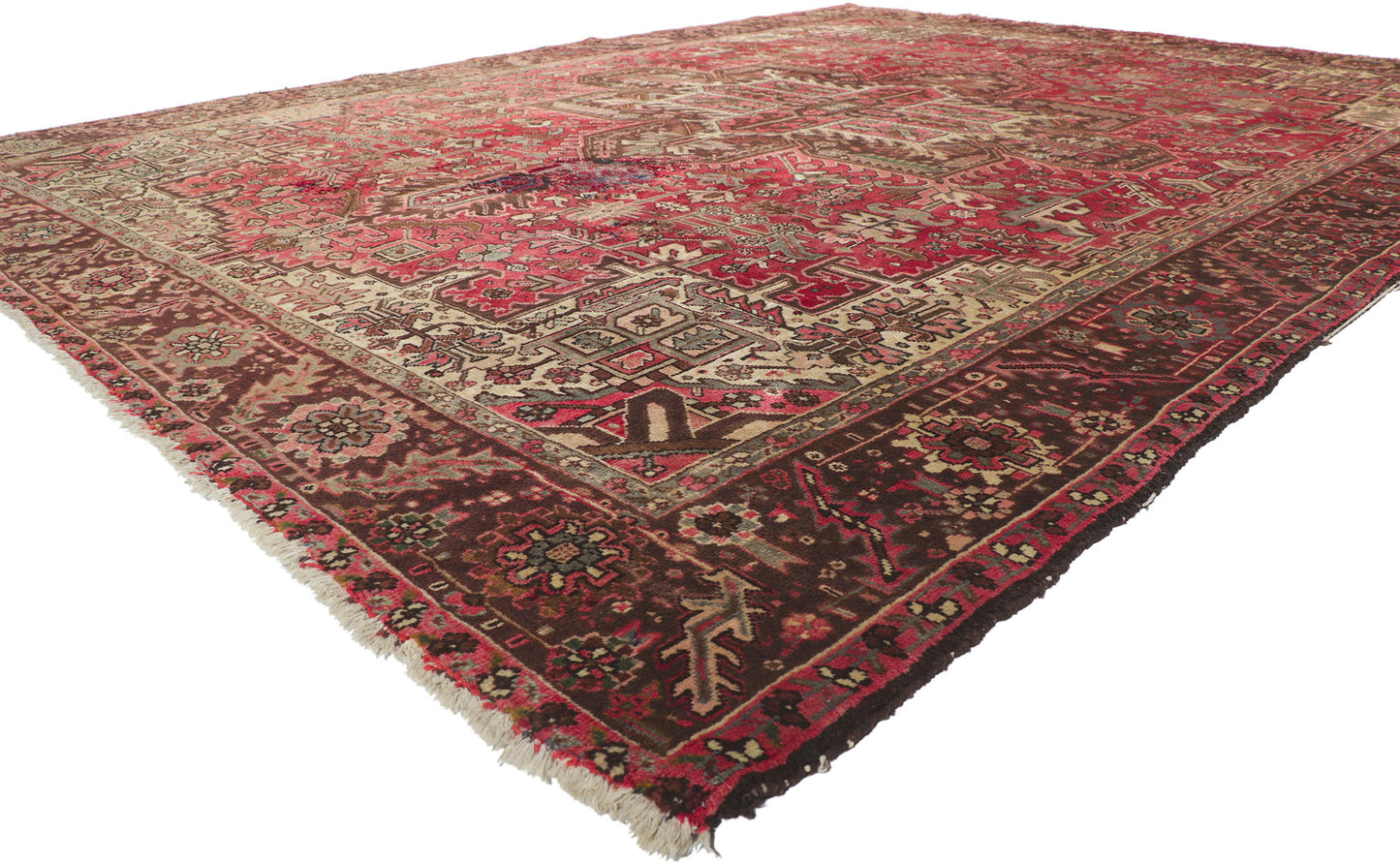 10 x 13 Vintage Persian Heriz Rug 78289