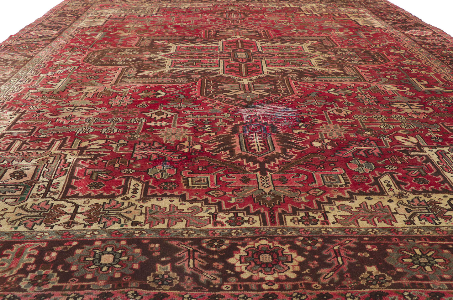 10 x 13 Vintage Persian Heriz Rug 78289