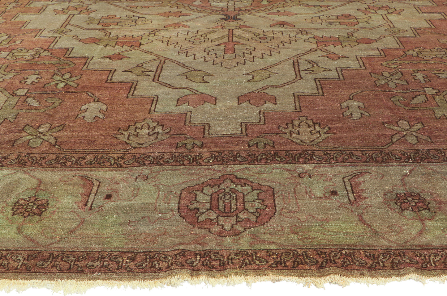 10 x 13 Vintage Turkish Serapi Rug 77664