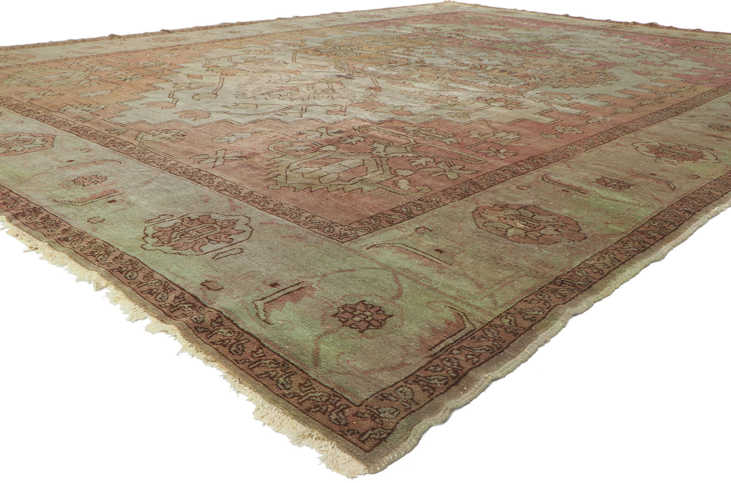 10 x 13 Vintage Turkish Serapi Rug 77664
