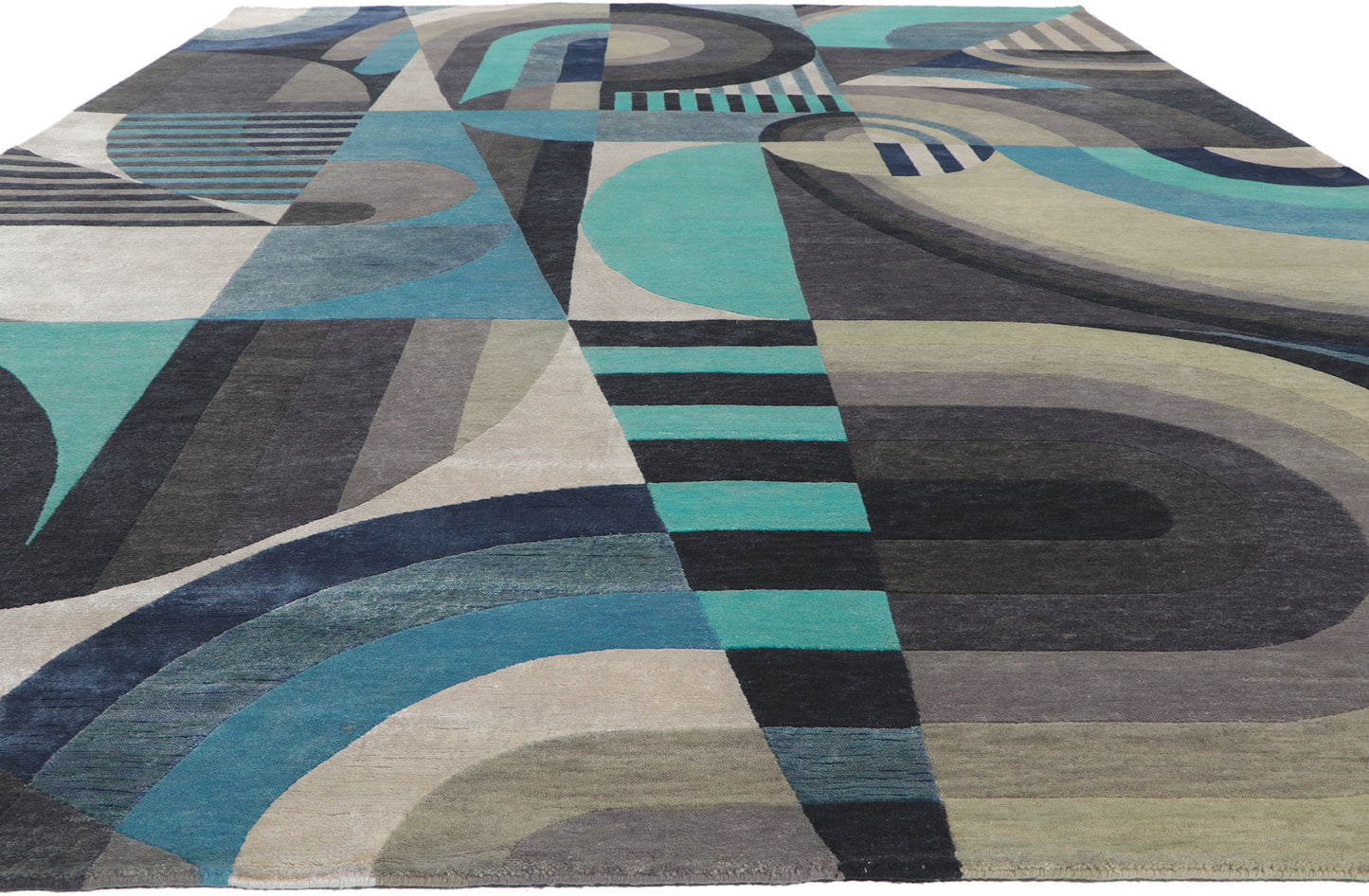 10 x 14 Contemporary Abstract Rug 30883