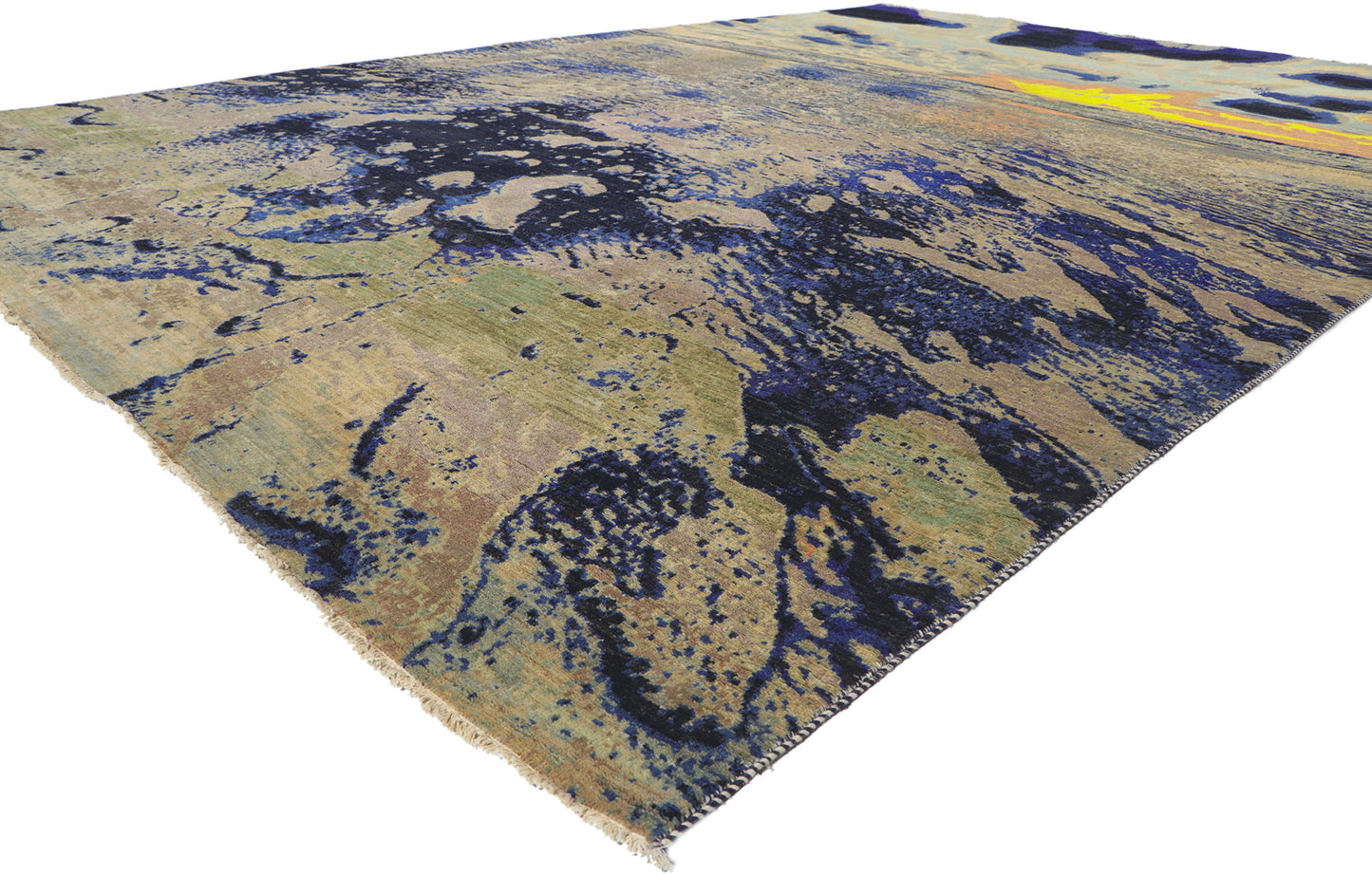 10 x 14 Contemporary Seascape Area Rug 80753