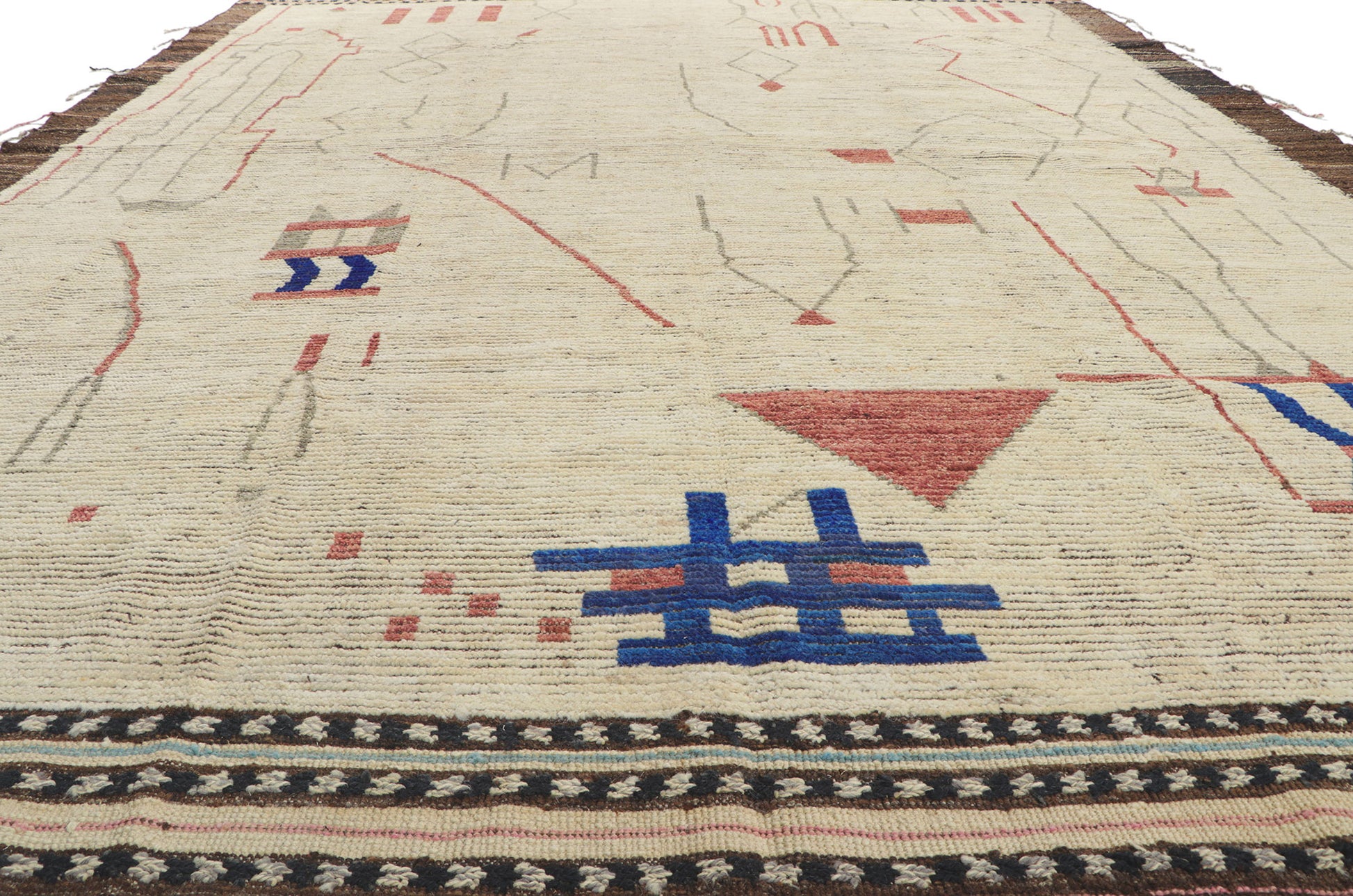 10 x 14 Brutalist Moroccan Area Rug 80711