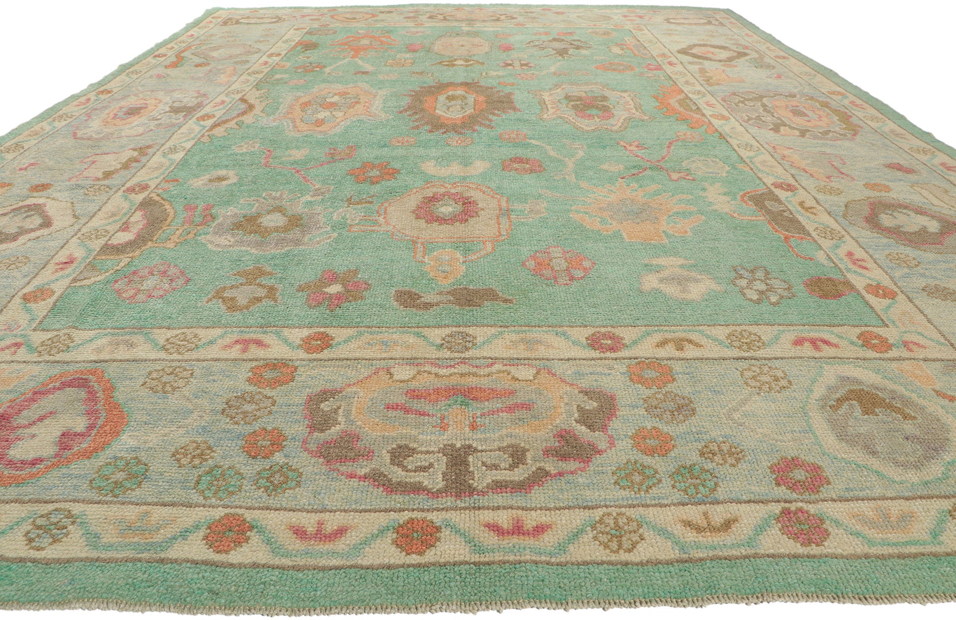 10 x 14 Colorful Turkish Oushak Rug 53808