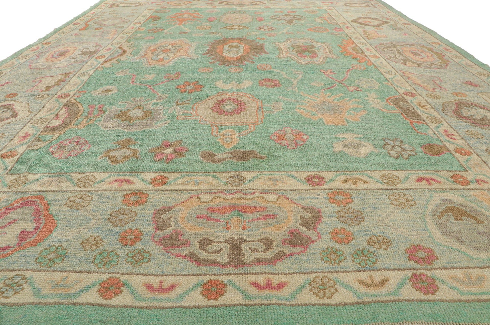 10 x 14 Colorful Turkish Oushak Rug 53808