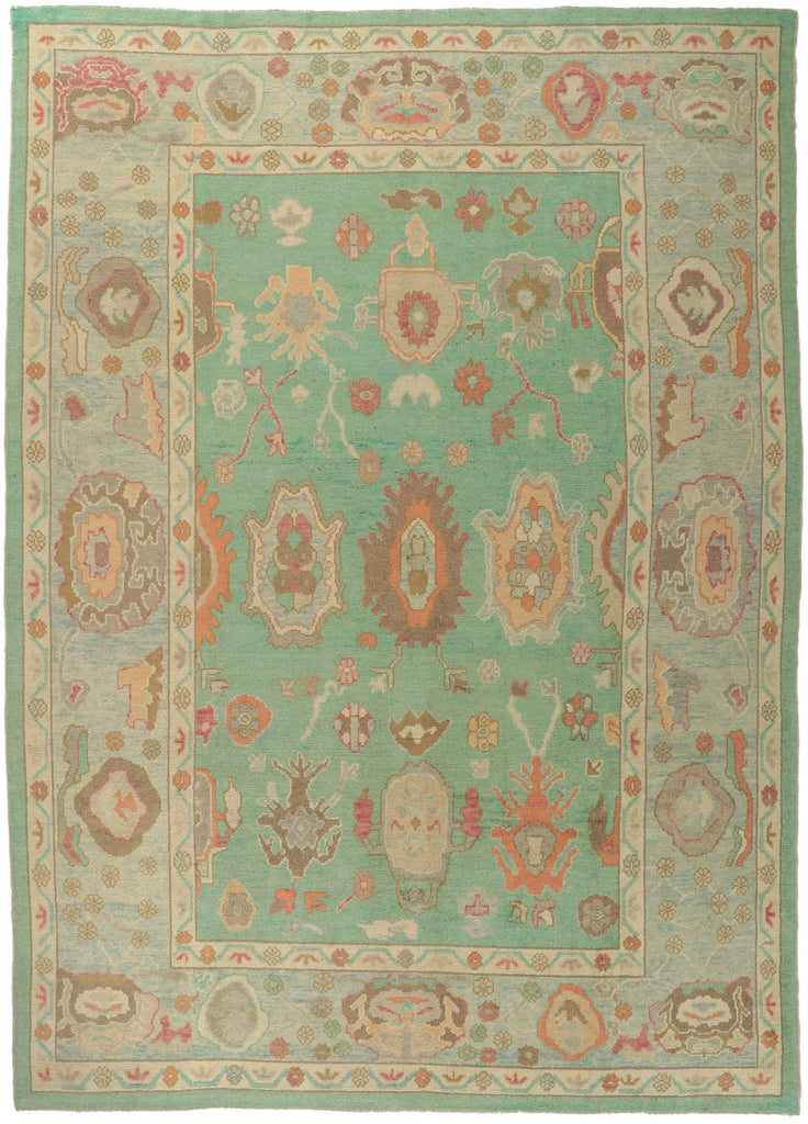 10 x 14 Colorful Turkish Oushak Rug 53808