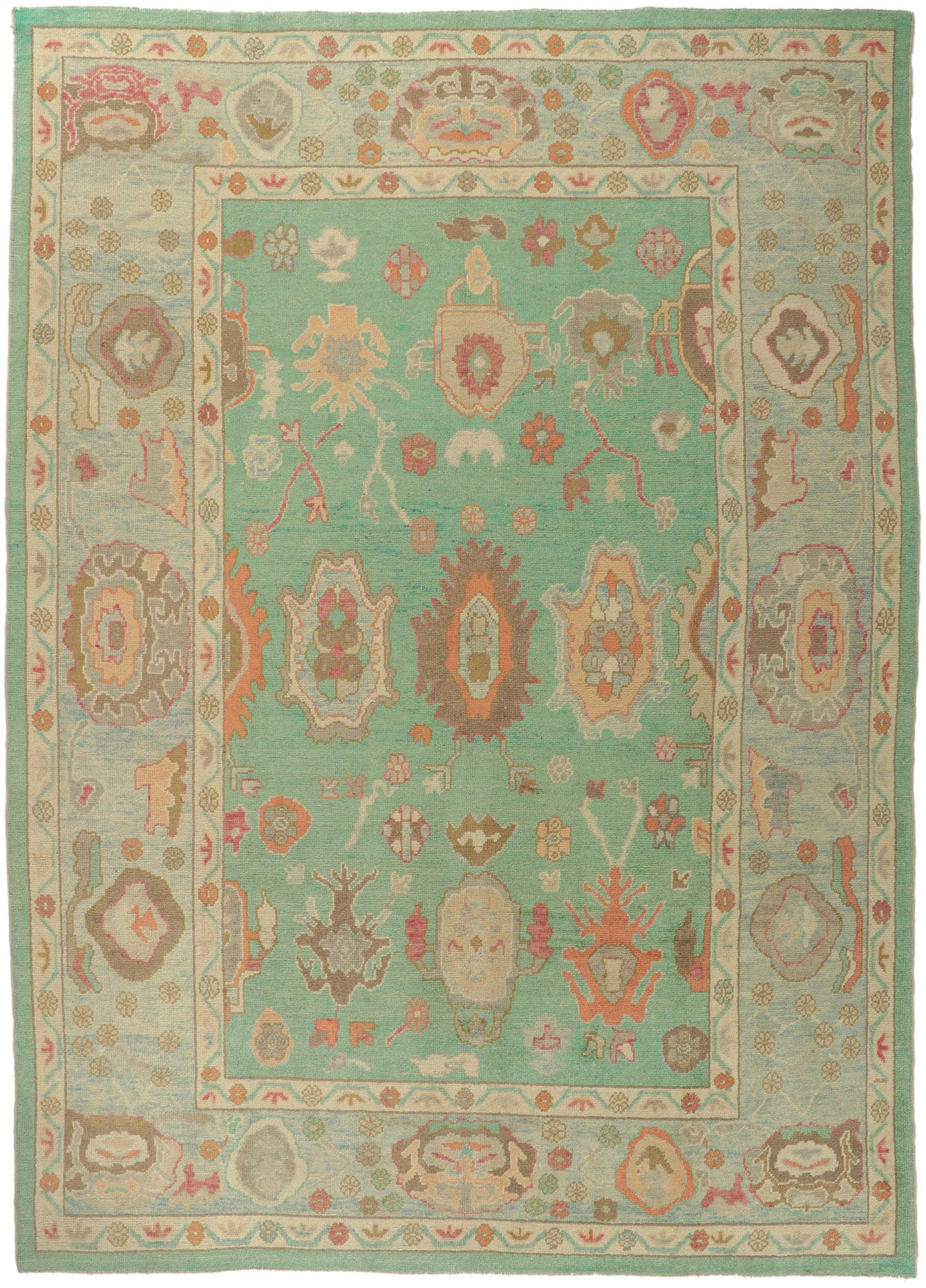 10 x 14 Colorful Turkish Oushak Rug 53808