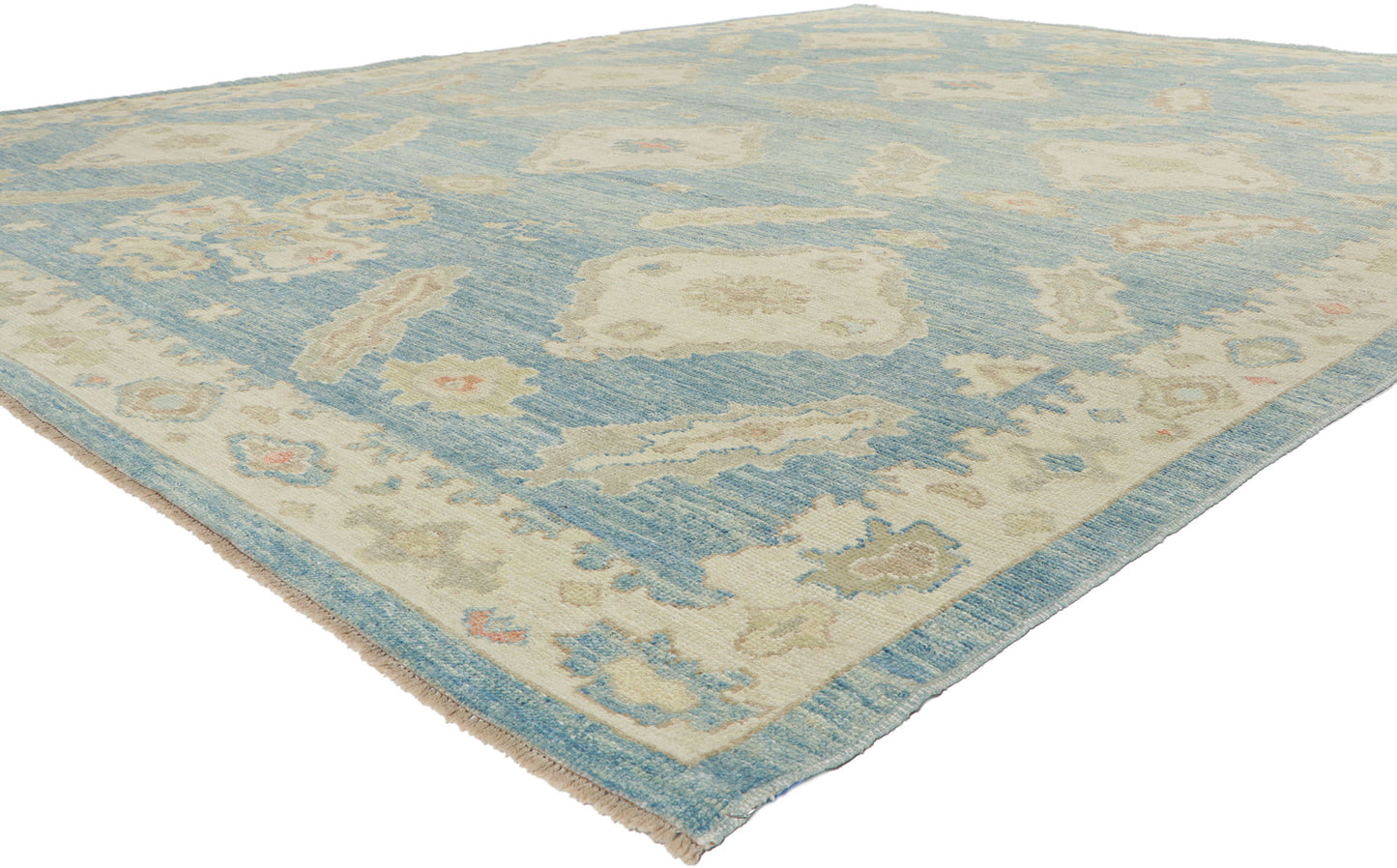 10 x 14 Blue Turkish Oushak Rug 53822