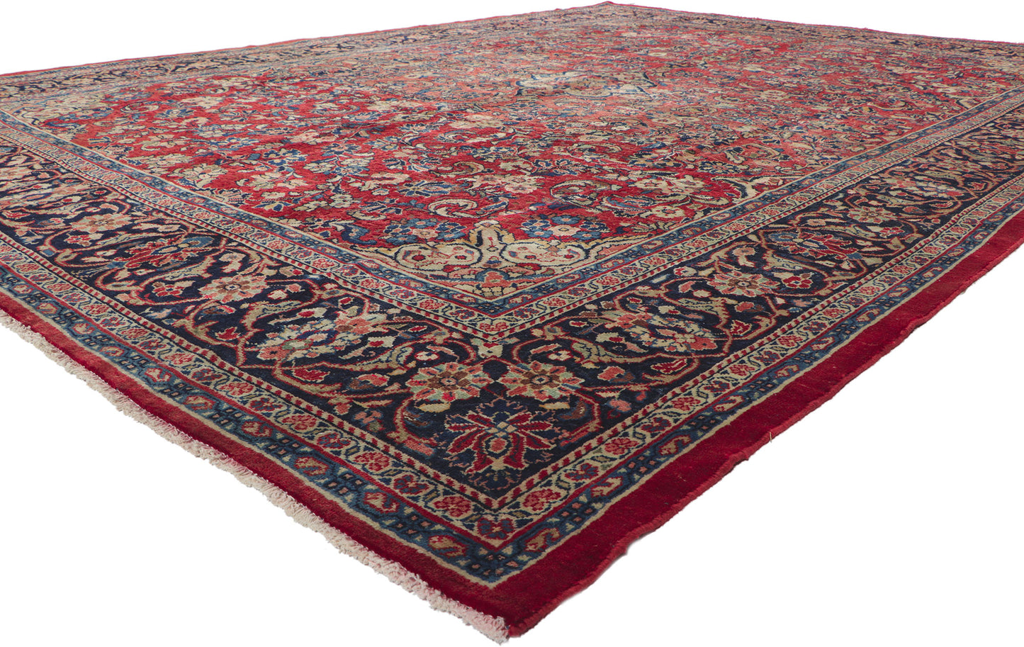 10 x 14 Vintage Persian Mahal Rug 61205