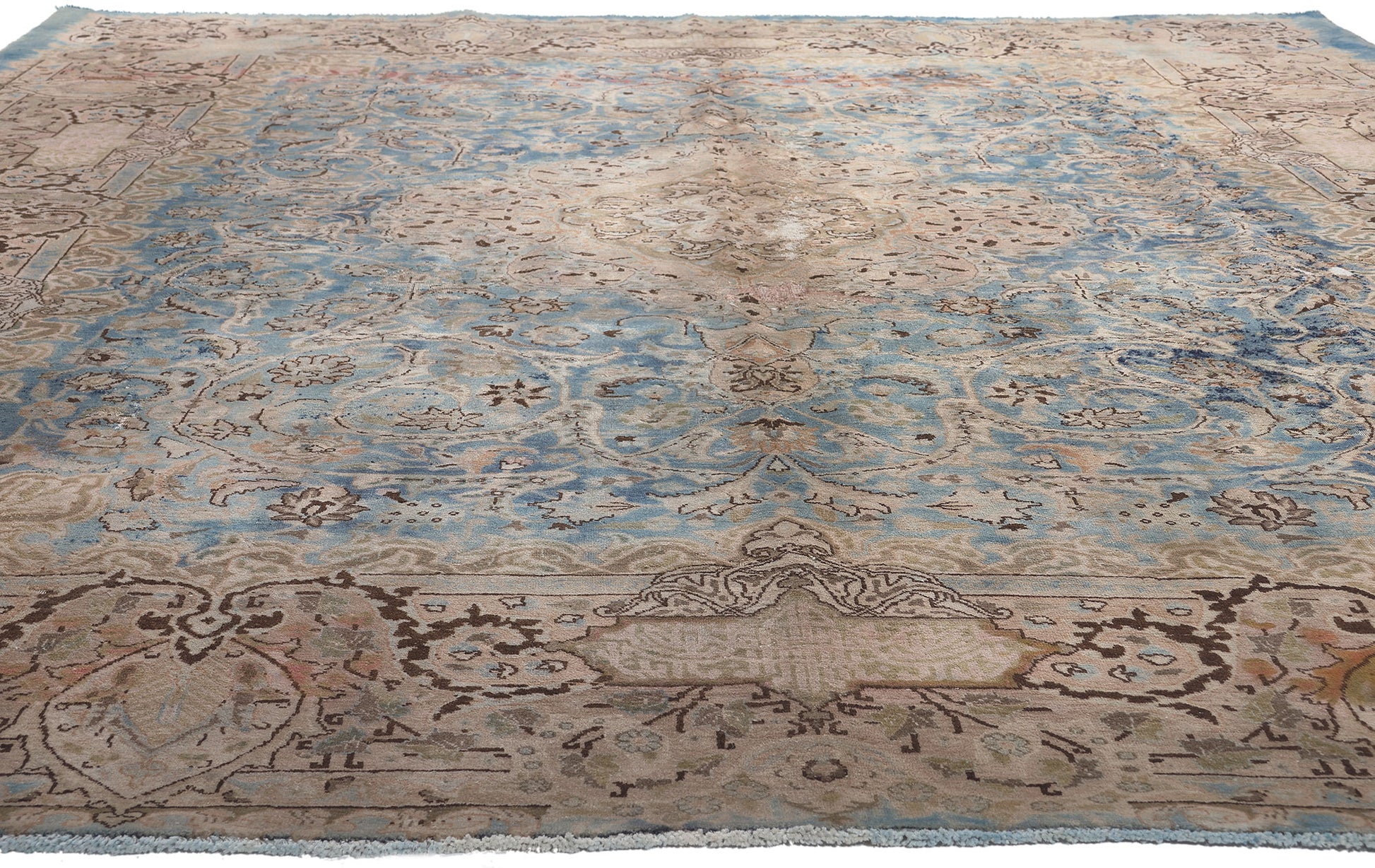 10 x 12 Vintage Persian Kashan Rug 78591