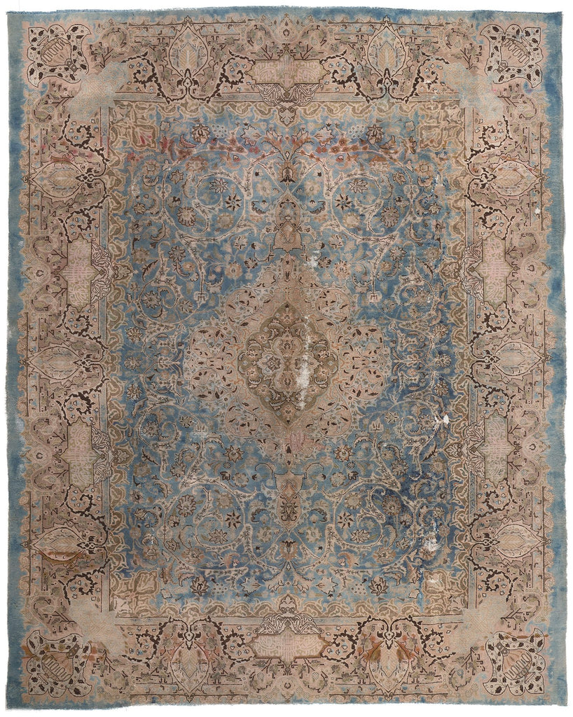 10 x 12 Vintage Persian Kashan Rug 78591