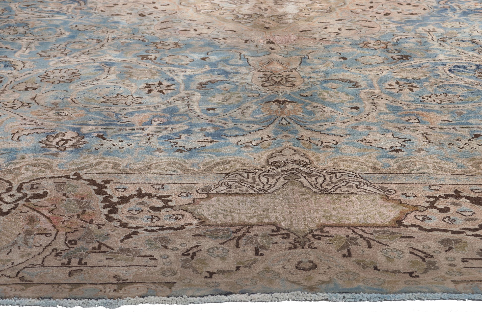 10 x 12 Vintage Persian Kashan Rug 78591