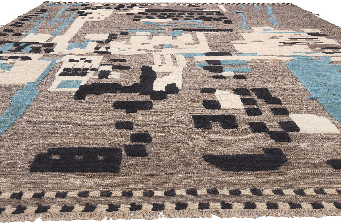 10 x 13 Modern Moroccan High-Low Rug 81007
